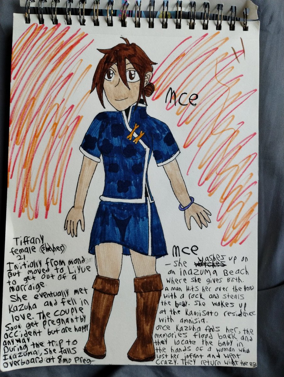 MaskedCatEvil's tweet image. Heres the #Genshin oc I ship with #Kazuha from #GenshinImpact 
#traditionalart #anime #manga #videogames #KaedeharaKazuha