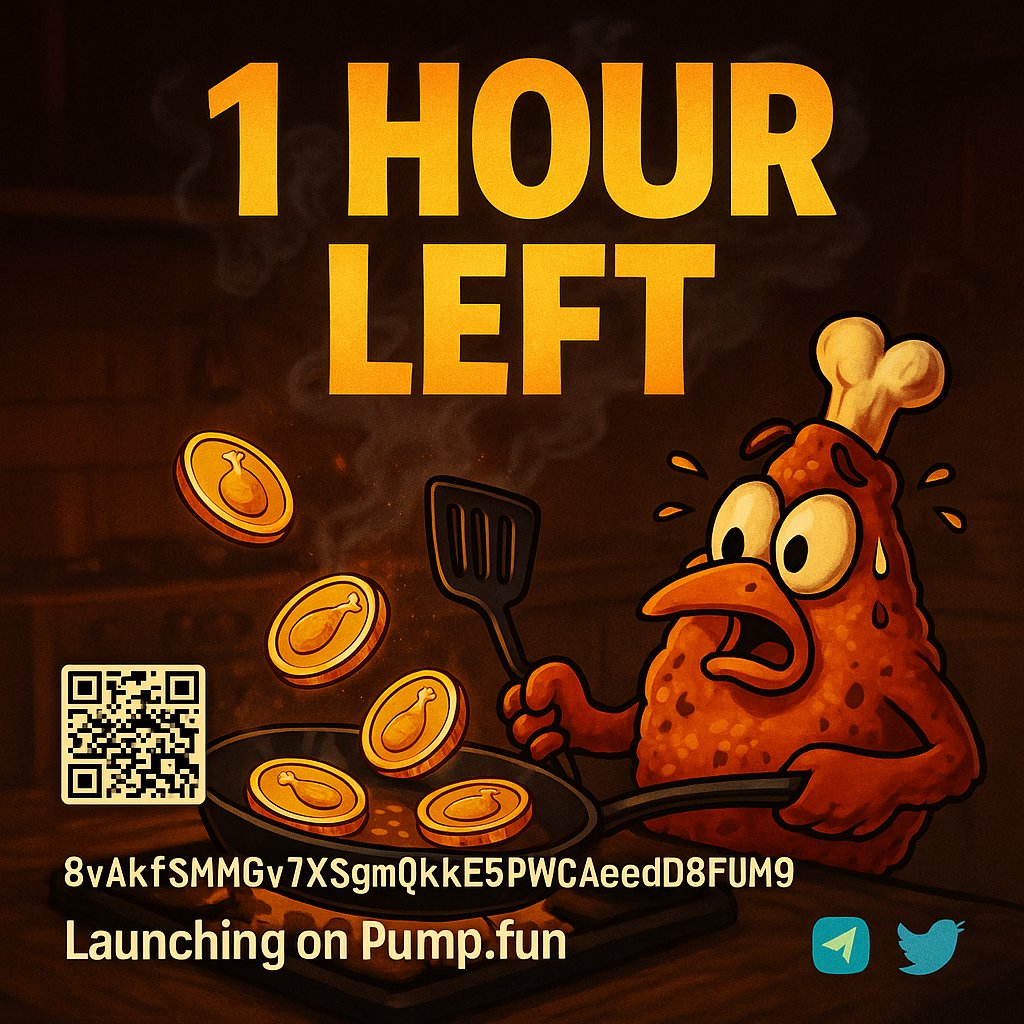 tikkathon's tweet photo. ⏳ 1 HOUR TO GO
You smell that? That’s the $TIKKA cooking up heat! 🔥
Final prep. Last chance to join the kitchen.🍛 Launch: https://t.co/b2S5WscGg5
🧾 CA: 8vAkfSMMGv7XSgmQkkE5PWCaedD8FUM9GveJTTtGpump
👨‍🍳 Telegram kitchen: https://t.co/fXGGLDgLus🐓 Community's live: https://t.co/AAB66ABdd4
#TikkaThon #Solana #pumpfun #CryptoCooking