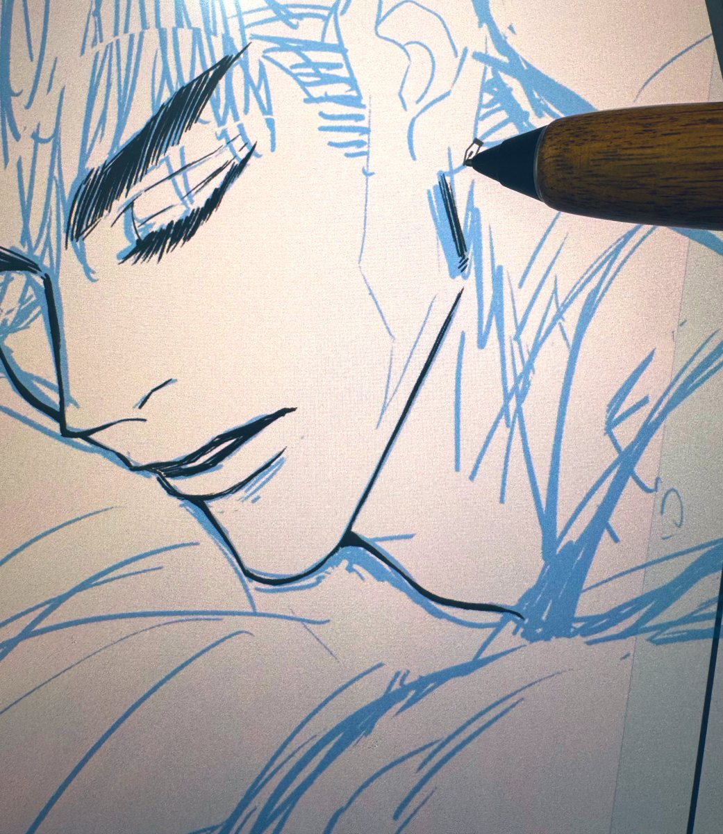 Wacom27くん慣れなくて描きにくすぎる…
ペン設定でどうにか…したい
ペン先？位置表示がずれる気がする…思ったところに線が引けない

これは寝てるルブルくん