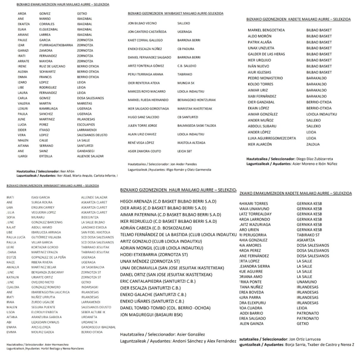 🏀➡️#Baloncesto
<a href="/BizkaiaBasket/">Bizkaia Basket</a>
Convocatoria para última sesión de preselecciones CD, INF y MINI el domingo 15/06.