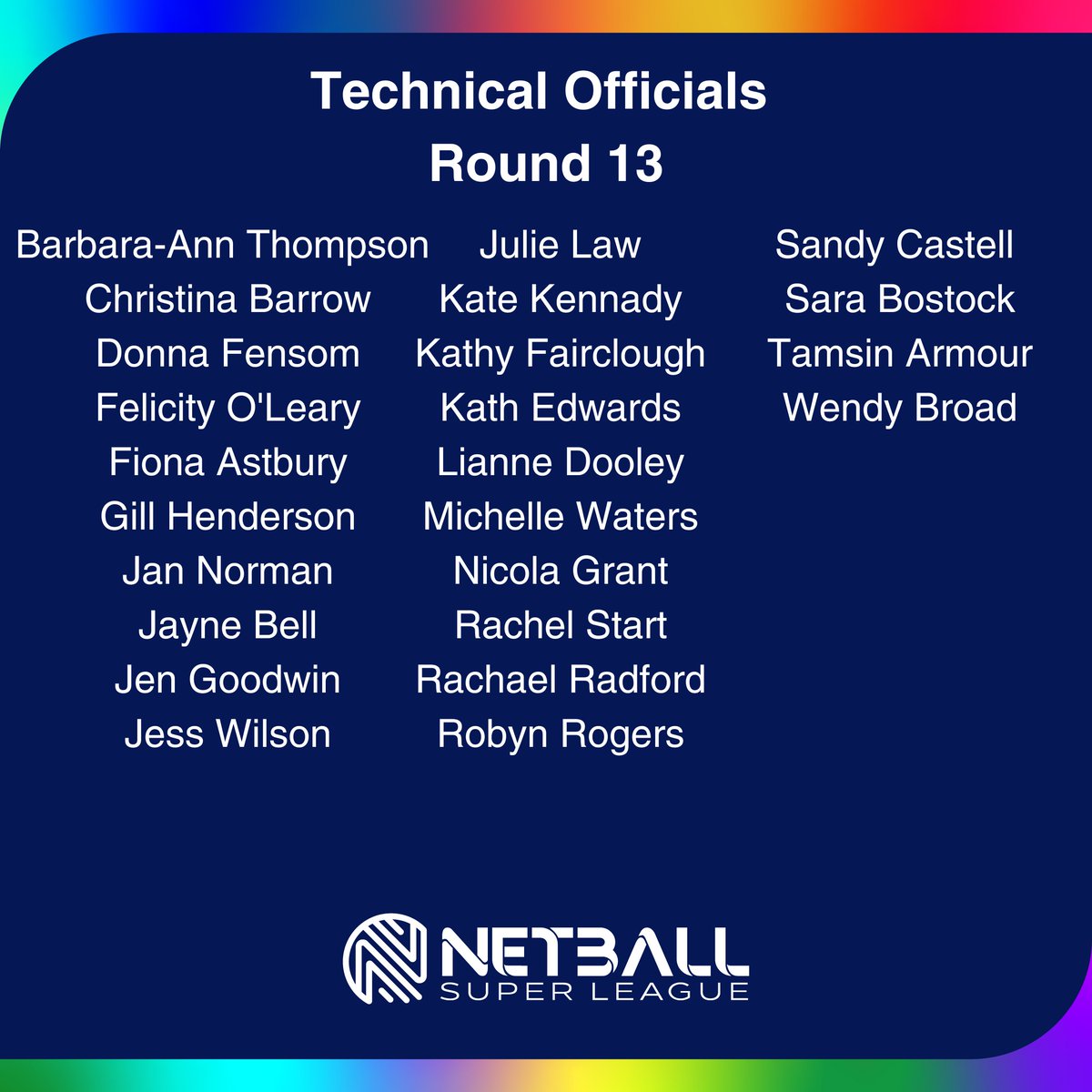🌟NSL Technical Official Shoutout - Round 13🌟

The penultimate regular season round of NSL action brings another chance to recognize our incredible Technical Officials!

A massive THANK YOU to each and every one of you! 🎉👏

#OfficiatingFamily