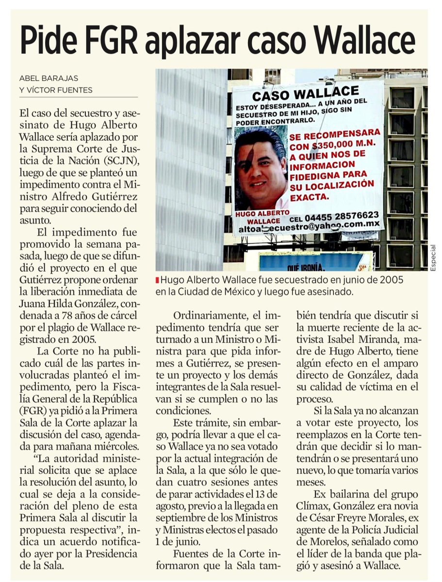 Saskia Niño d Rivera Cover (@saskianino) on Twitter photo Que más tiempo para analizar el caso dice la <a href="/SCJN/">Suprema Corte</a> ya que no han tenido tiempo para analizar el caso de Juana Hilda quien fue detenida en 2005… 2005
En chiste se cuenta solo. Que más tiempo para analizar el caso dice la <a href="/SCJN/">Suprema Corte</a> ya que no han tenido tiempo para analizar el caso de Juana Hilda quien fue detenida en 2005… 2005
En chiste se cuenta solo.