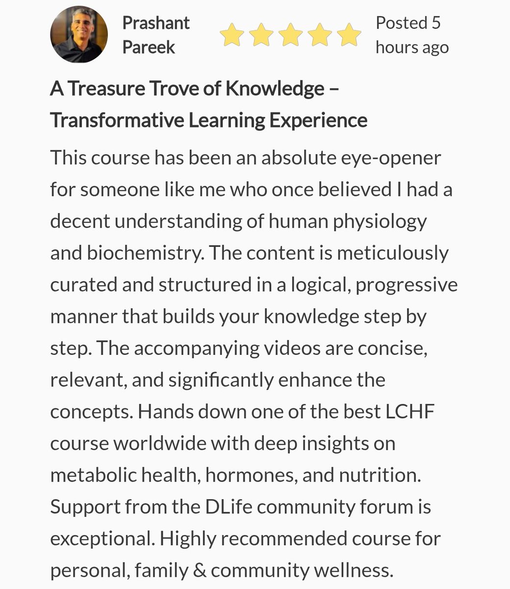 Congratulations Prashant Pareek on completing the course and your review.

Review no 168.
elearning.dlife.in/shop/6-month-l…