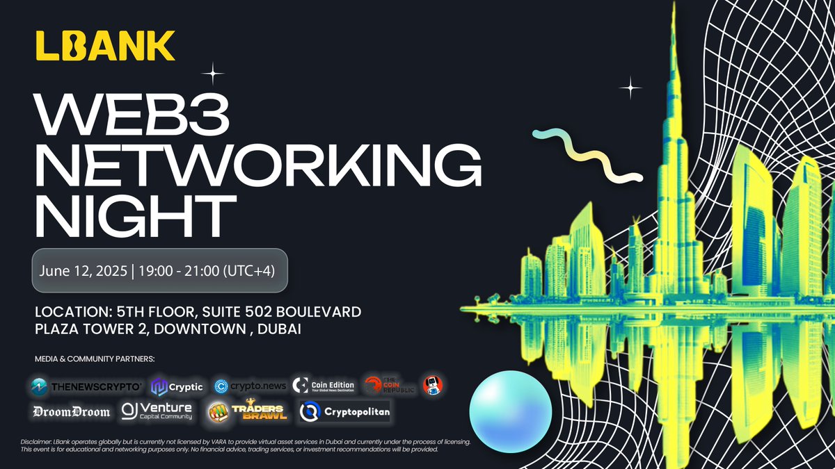 $100 Giveaway 💰

✅Follow <a href="/LBank_Exchange/">LBank.com</a> 
✅RP &amp; Like post

Ends in 24 Hours ⌛️

#LBank #Web3Dubai #CryptoEvents