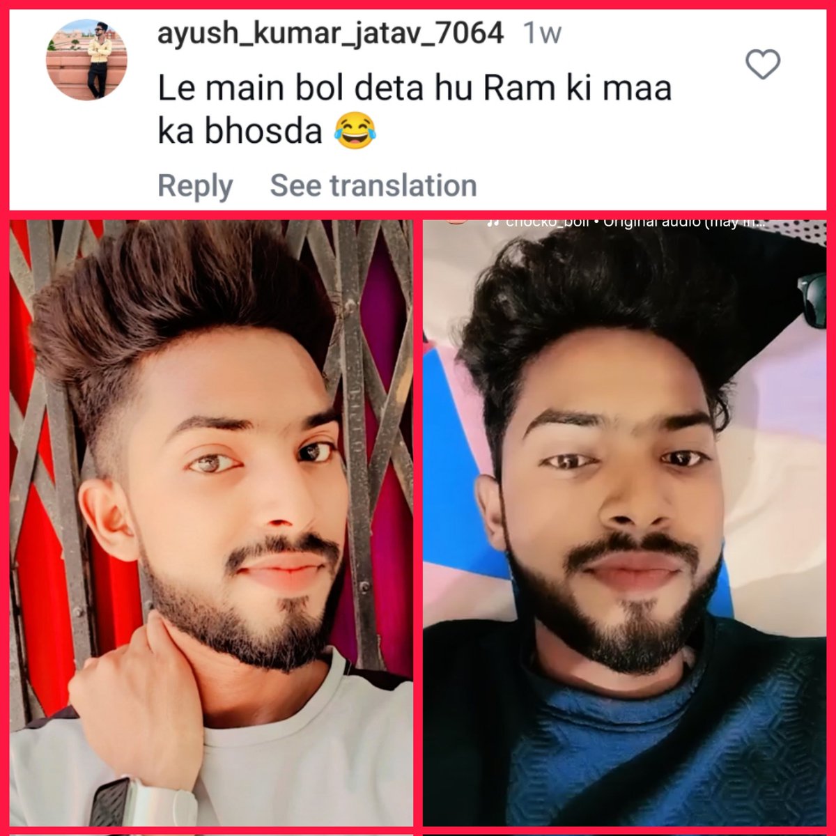 SHREE RAM SENA ЁЯМР (@shreeramsenasn) on Twitter photo рдХреГрдкреНрдпрд╛ рдЧрд┐рд░рдлреНрддрд╛рд░реА рддрдХ рд░рд┐рдкреЛрд╕реНрдЯ рдХрд░реЗрдВ тЬК
рдЖрдпреБрд╖ рдЬрд╛рдЯрд╡ рдирд╛рдордХ рдпреБрд╡рдХ рд╣рд┐рдиреНрджреВ рдзрд░реНрдо рдХреЗ рдЖрд░рд╛рдзреНрдп рдкреНрд░рднреВ рд╢реНрд░реА рд░рд╛рдо рдЬреА рдХреЛ рдЧрд╛рд▓реА рджреЗ рд░рд╣рд╛ рд╣реИ рддрдерд╛ рдЙрдирдХрд╛ рдЕрдкрдорд╛рди рдХрд░ рд░рд╣рд╛ рд╣реИ рдЬреЛ рдХрд┐ рдЧрд╛рдВрд╡- рдЧреЛрд╡рд┐рдВрджрдкреБрд░, рдерд╛рдирд╛- рдЕрддрд░реМрд▓рд┐рдпрд╛, рдЬрд┐рд▓рд╛- рдЖрдЬрдордЧрдврд╝ рдХрд╛ рд░рд╣рдиреЗ рдмрд╛рд▓рд╛ рд╣реИ,
<a href="/azamgarhpolice/">AZAMGARH POLICE</a> рдорд╣реЛрджрдп рдкрд╣рд▓реЗ рдЙрдХреНрдд рдпреБрд╡рдХ рдиреЗ рдкреНрд░рднреВ рд╢реНрд░реА рд░рд╛рдо рдХреЛ рдЧрд╛рд▓реА рджреА рдФрд░ рдХреГрдкреНрдпрд╛ рдЧрд┐рд░рдлреНрддрд╛рд░реА рддрдХ рд░рд┐рдкреЛрд╕реНрдЯ рдХрд░реЗрдВ тЬК
рдЖрдпреБрд╖ рдЬрд╛рдЯрд╡ рдирд╛рдордХ рдпреБрд╡рдХ рд╣рд┐рдиреНрджреВ рдзрд░реНрдо рдХреЗ рдЖрд░рд╛рдзреНрдп рдкреНрд░рднреВ рд╢реНрд░реА рд░рд╛рдо рдЬреА рдХреЛ рдЧрд╛рд▓реА рджреЗ рд░рд╣рд╛ рд╣реИ рддрдерд╛ рдЙрдирдХрд╛ рдЕрдкрдорд╛рди рдХрд░ рд░рд╣рд╛ рд╣реИ рдЬреЛ рдХрд┐ рдЧрд╛рдВрд╡- рдЧреЛрд╡рд┐рдВрджрдкреБрд░, рдерд╛рдирд╛- рдЕрддрд░реМрд▓рд┐рдпрд╛, рдЬрд┐рд▓рд╛- рдЖрдЬрдордЧрдврд╝ рдХрд╛ рд░рд╣рдиреЗ рдмрд╛рд▓рд╛ рд╣реИ,
<a href="/azamgarhpolice/">AZAMGARH POLICE</a> рдорд╣реЛрджрдп рдкрд╣рд▓реЗ рдЙрдХреНрдд рдпреБрд╡рдХ рдиреЗ рдкреНрд░рднреВ рд╢реНрд░реА рд░рд╛рдо рдХреЛ рдЧрд╛рд▓реА рджреА рдФрд░