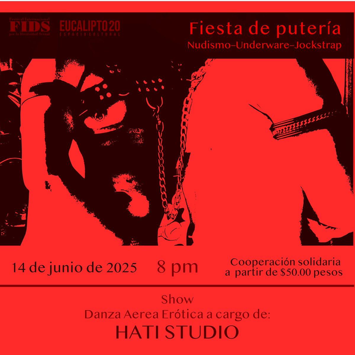 Fiesta de encuentros en Eucalipto 20 
Sábado 14 de junio a partir de las 20Hrs
Donativo: (Desde) 50pesos.