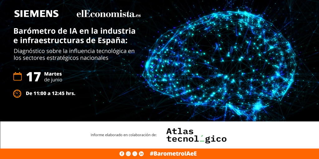 🔶 Barómetro de la IA en la industria e infraestructuras de España #BarometroIAeE

🗓️ Martes, 17 de junio
🕧 De 11:00 a 12:45

🗣️ Presentación del 'Barómetro de la IA en la industria y las infraestructuras de España'
🔸 Fernando Silva, presidente y CEO de Siemens España

📲