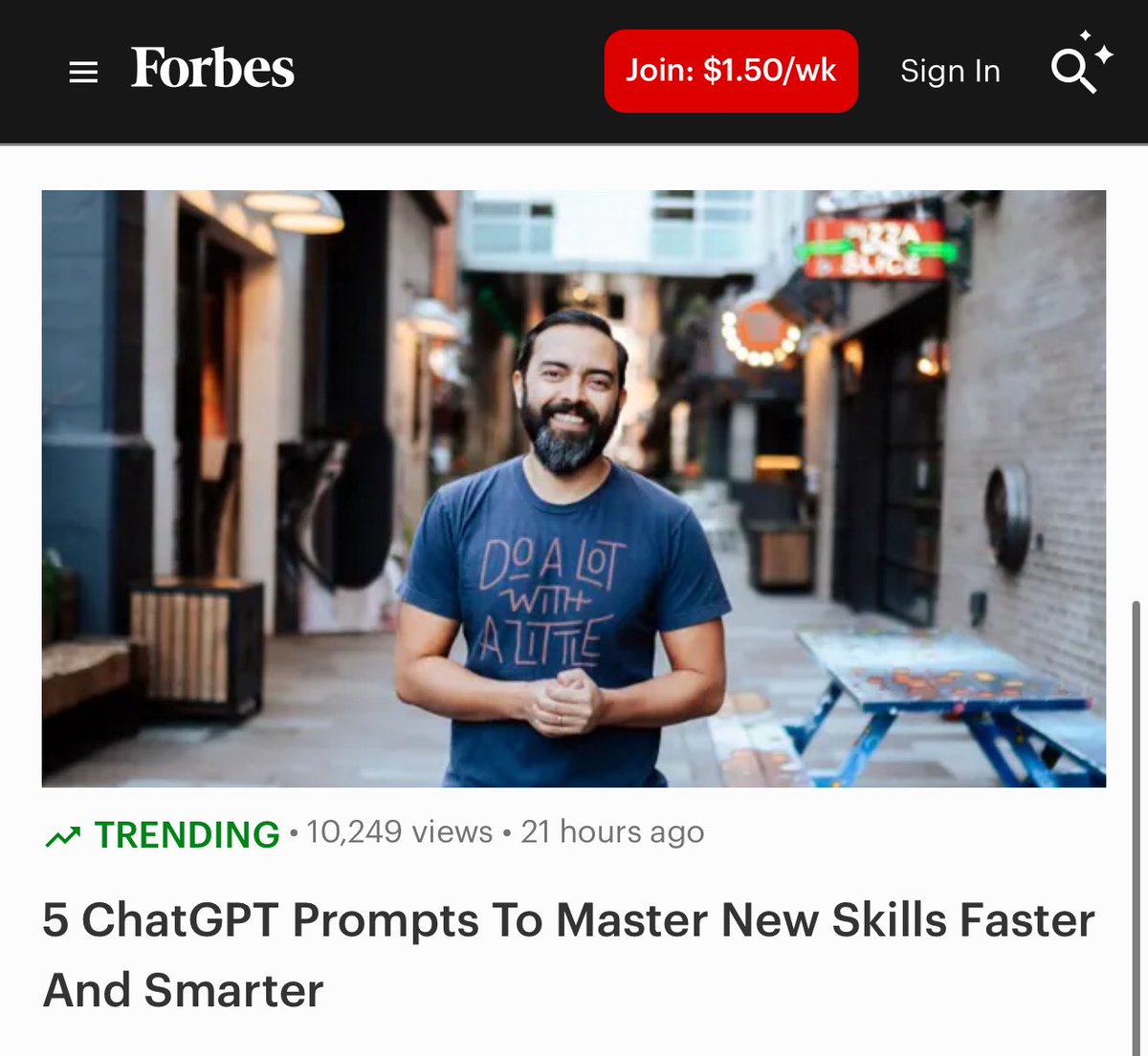 PatFlynn's tweet image. Trending on @Forbes! 💪