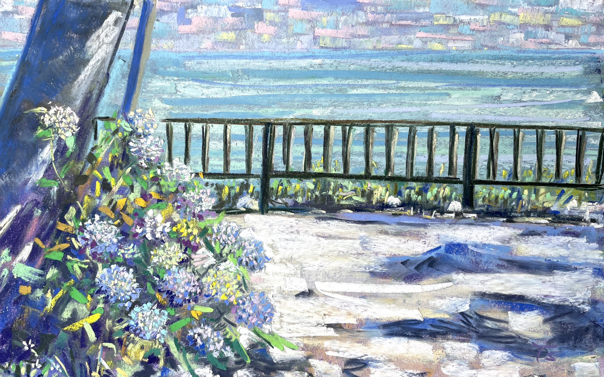 【★超目玉】 建築 絵本 パステル画 ツネヨシ サガ on  X: 絵画