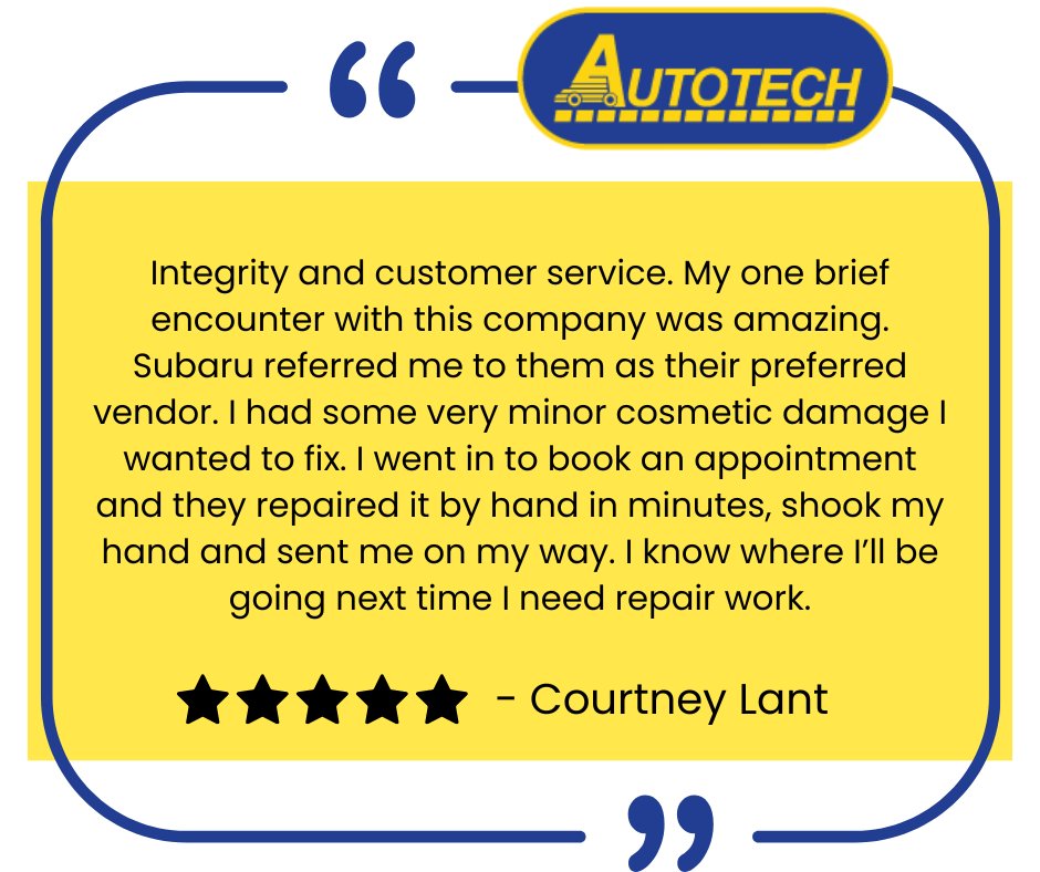 AutotechCollSvc's tweet image. 🌟 Customer Spotlight! 🌟
We love hearing from our satisfied customers! Your feedback helps us continue to provide top-notch service and ensure every repair leaves your vehicle looking and performing like new.
#CustomerLove #HappyClients #AutoBodyCare #TopService