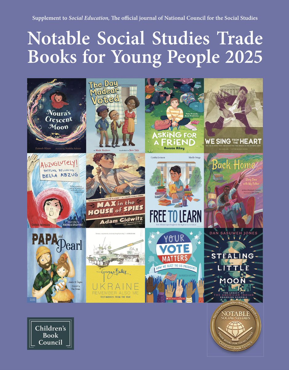 National Council for the Social Studies (NCSS) (@ncssnetwork) on Twitter photo 📚 Since 1972, NCSS and the <a href="/CBCBook/">Children's Book Council</a> have spotlighted the year’s most impactful social studies titles for young people - and the 2025 list is one of the best yet.
➡️ Discover 100+ ways to bring the world into your classroom: hubs.li/Q03mzZMj0 #librarians #classroom 📚 Since 1972, NCSS and the <a href="/CBCBook/">Children's Book Council</a> have spotlighted the year’s most impactful social studies titles for young people - and the 2025 list is one of the best yet.
➡️ Discover 100+ ways to bring the world into your classroom: hubs.li/Q03mzZMj0 #librarians #classroom