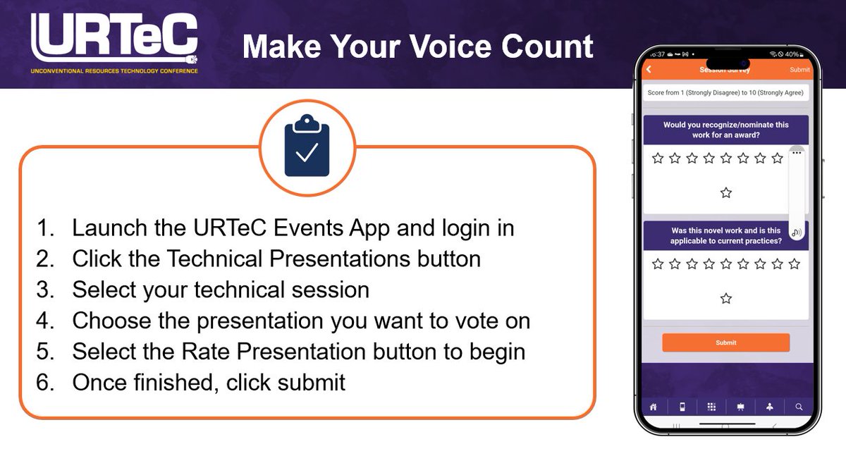 Each year one highly ranked paper is selected from each technical program theme as a recognized outstanding contribution to the program. Help choose the best of 2025! Use the URTeC Events App to rate now. #URTeC2025