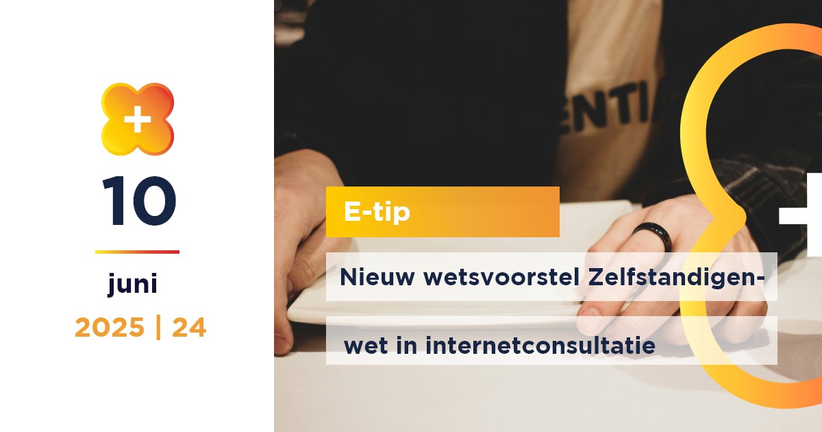 Een nieuwe initiatiefwet met betrekking tot de positie van zelfstandigen ligt momenteel ter internetconsultatie.

Lees hier wat de punten zijn uit deze initiatiefwet? bit.ly/4mZdr24 

#initiatiefwet #zelfstandigenwet #internetconsultatie