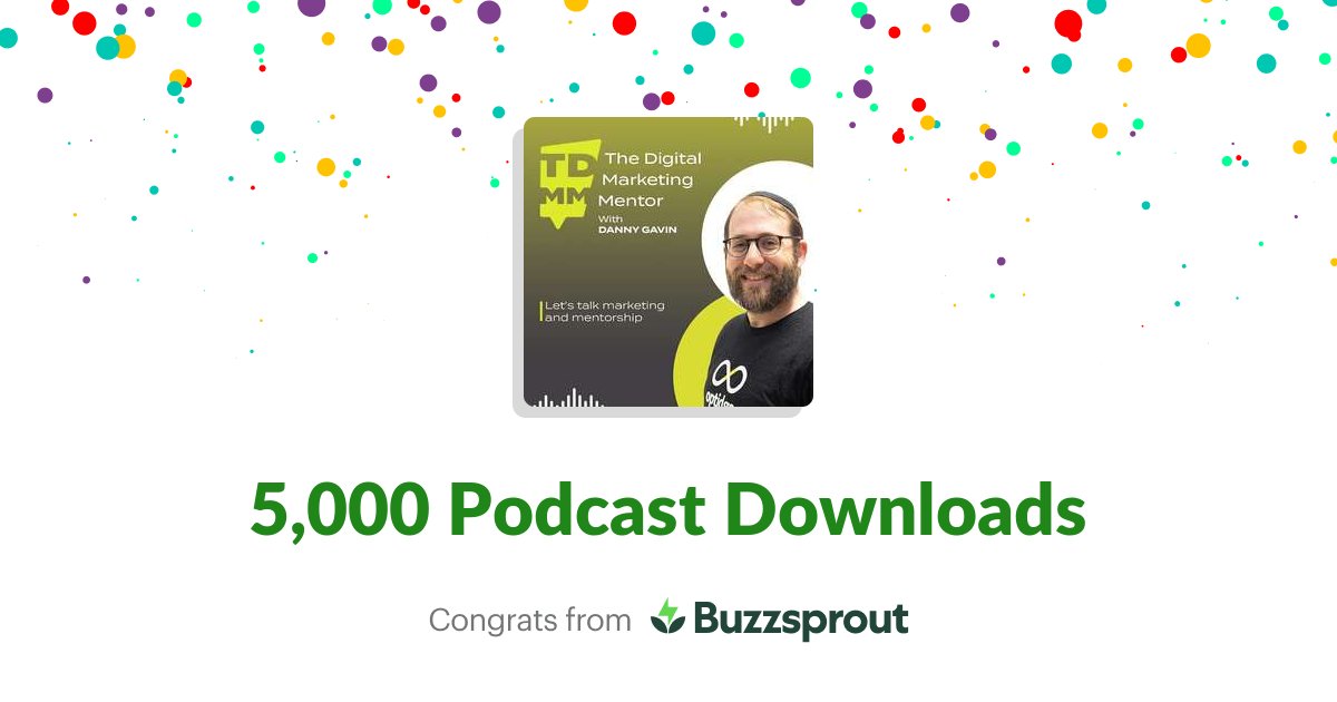 Optidge (@optidge) on Twitter photo We’re excited to share that The Digital Marketing Mentor podcast has officially reached 5,000 downloads on <a href="/buzzsprout/">Buzzsprout</a>!
Thank you for being part of the journey. Here’s to more conversations, more insights, and many more episodes to come!
#podcast #TDMM #tunein #buzzsprout We’re excited to share that The Digital Marketing Mentor podcast has officially reached 5,000 downloads on <a href="/buzzsprout/">Buzzsprout</a>!
Thank you for being part of the journey. Here’s to more conversations, more insights, and many more episodes to come!
#podcast #TDMM #tunein #buzzsprout