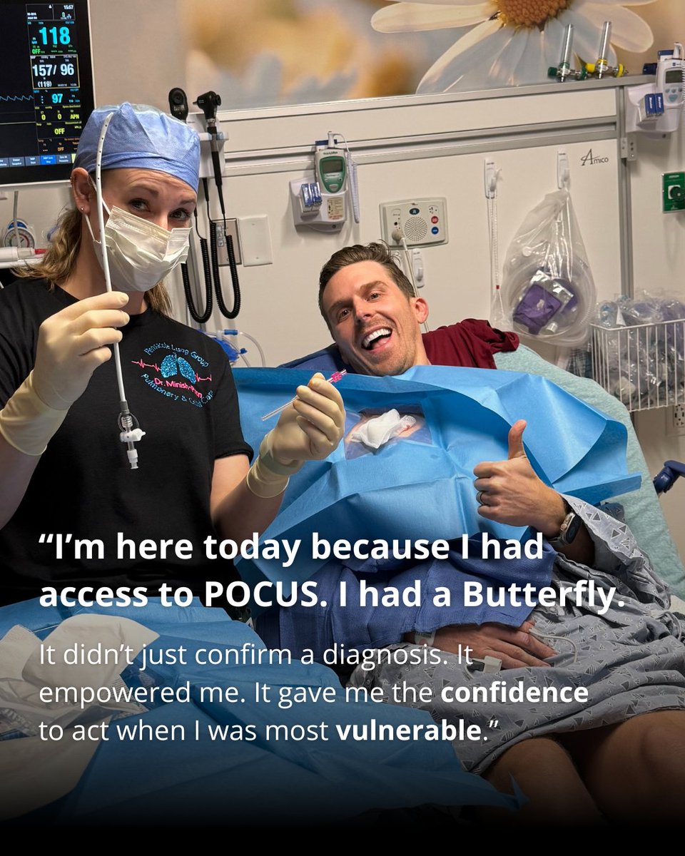Butterfly Network (@butterflynetinc) on Twitter photo You never think a sneeze will change your life—but that’s what happened to Dr. Blay. 
Chest pain hit. He scanned himself with Butterfly iQ. No lung sliding. No shimmer. A spontaneous pneumothorax.
“This device didn’t just confirm a diagnosis. It empowered me.” You never think a sneeze will change your life—but that’s what happened to Dr. Blay. 
Chest pain hit. He scanned himself with Butterfly iQ. No lung sliding. No shimmer. A spontaneous pneumothorax.
“This device didn’t just confirm a diagnosis. It empowered me.”