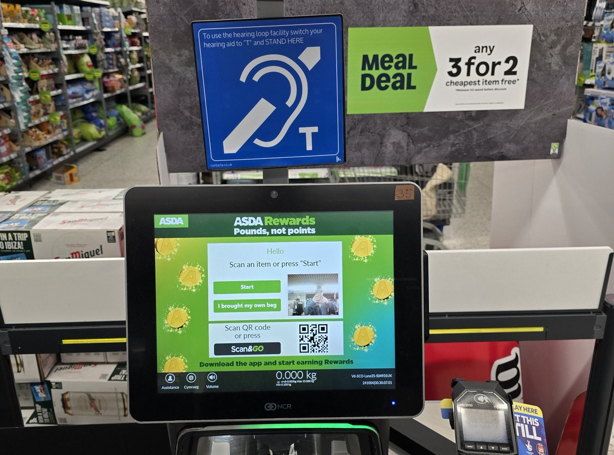 DisabledJourno's tweet image. Really good to see @asda raising their accessibility game.
My best friend is legally deaf so having a checkout that has a T-Loop on will be a huge help for her and many other like her.
Good show Asda.
:)