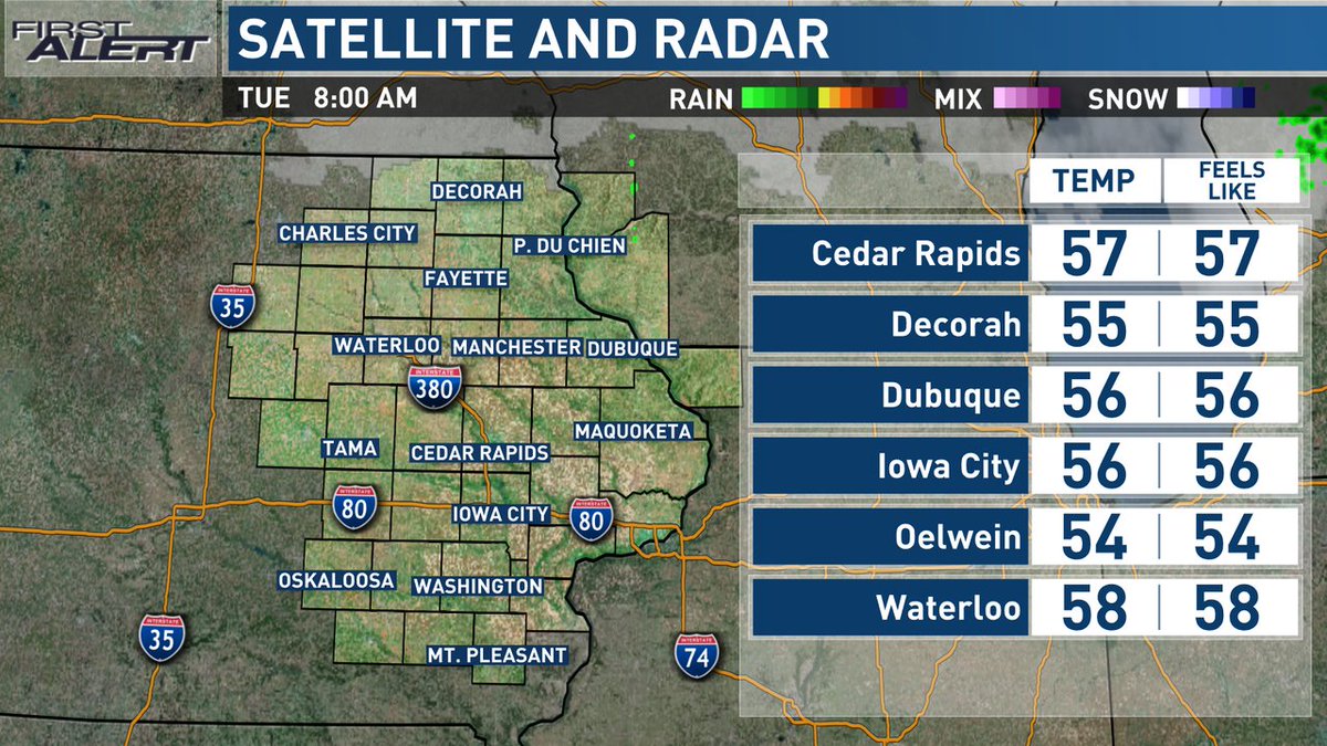 Your current conditions and radar this hour.