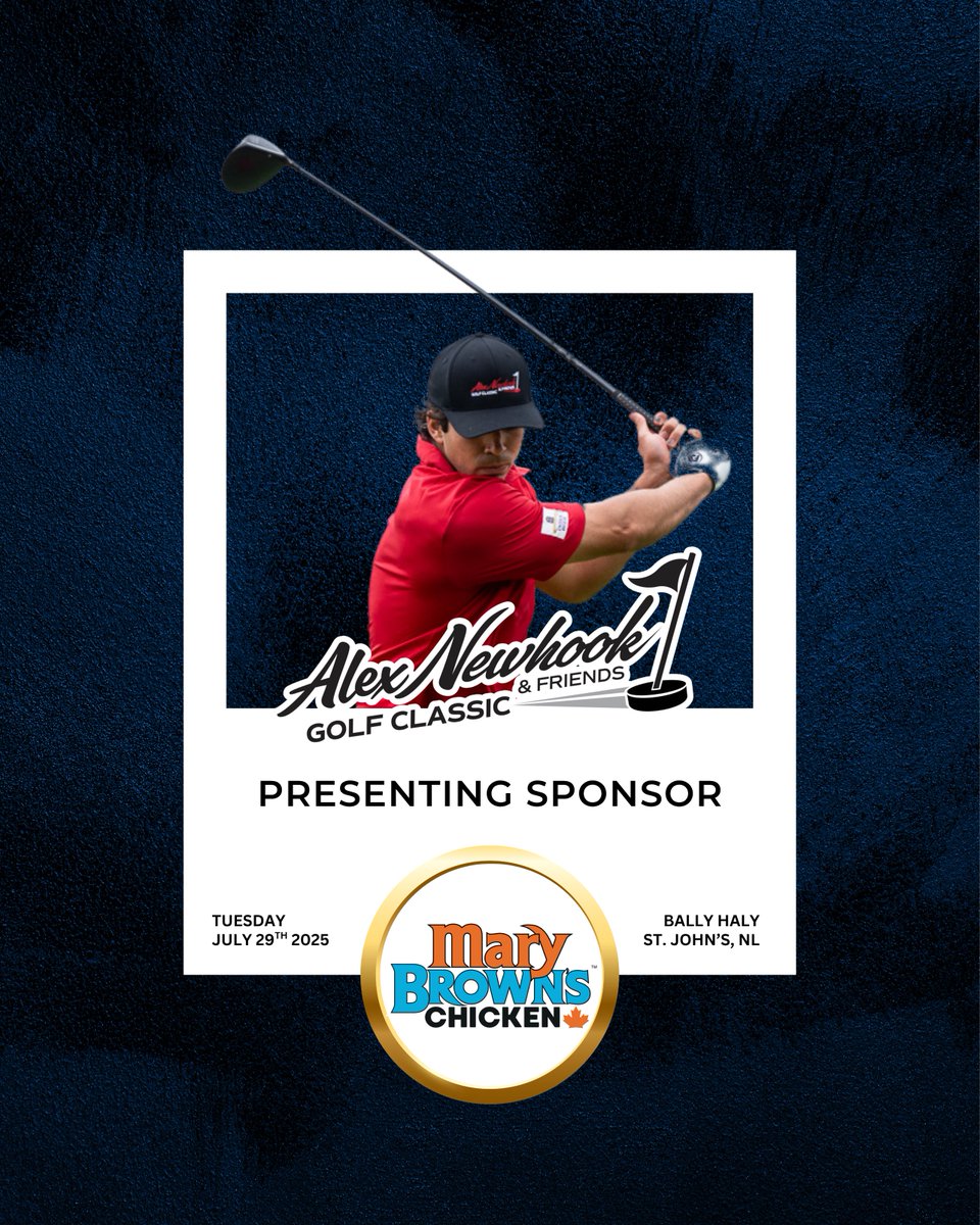 Alex Newhook Golf Classic (@angolfclassic) on Twitter photo We’re proud to welcome back Mary Brown’s Chicken as our Presenting Sponsor for this year’s Alex Newhook & Friends Golf Classic! 🏌️♂️⛳ Their continued support helps make this incredible day possible — and we can’t wait to see you all there! <a href="/MaryBrowns/">Mary Brown's</a> <a href="/AlexNewhook_/">Alex Newhook</a> We’re proud to welcome back Mary Brown’s Chicken as our Presenting Sponsor for this year’s Alex Newhook & Friends Golf Classic! 🏌️♂️⛳ Their continued support helps make this incredible day possible — and we can’t wait to see you all there! <a href="/MaryBrowns/">Mary Brown's</a> <a href="/AlexNewhook_/">Alex Newhook</a>