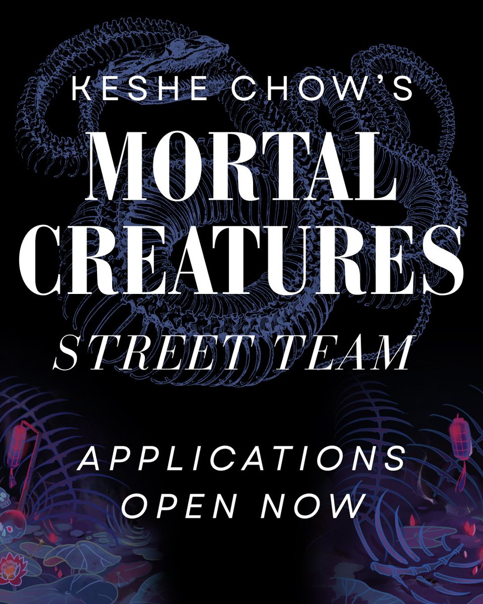 I’ve opened up applications for the For No Mortal Creature Street Team!

So if you’re a fan of gothic fantasy with lots of angst, yearning, romance, and horror then please see the Iink in my profiIe.

For No Mortal Creature is an upper YA fantasy that’s out this October with PRH
