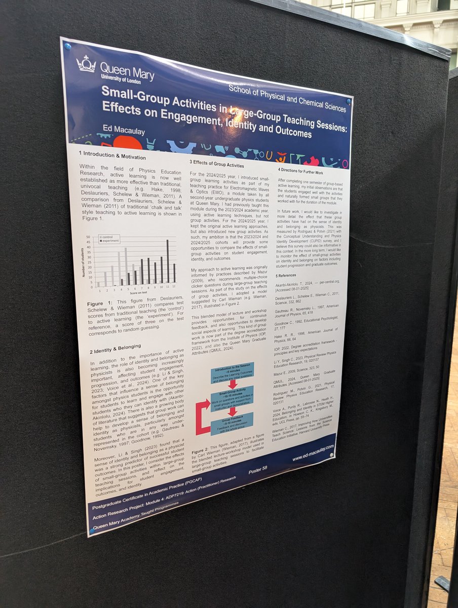 Ed_Macaulay's tweet image. All set for the poster session at the #FestivalOfEducation - do stop by The Octagon this afternoon if you'd like to chat about small group activities in large group teaching sessions, and the effects on engagement, identity, and outcomes!