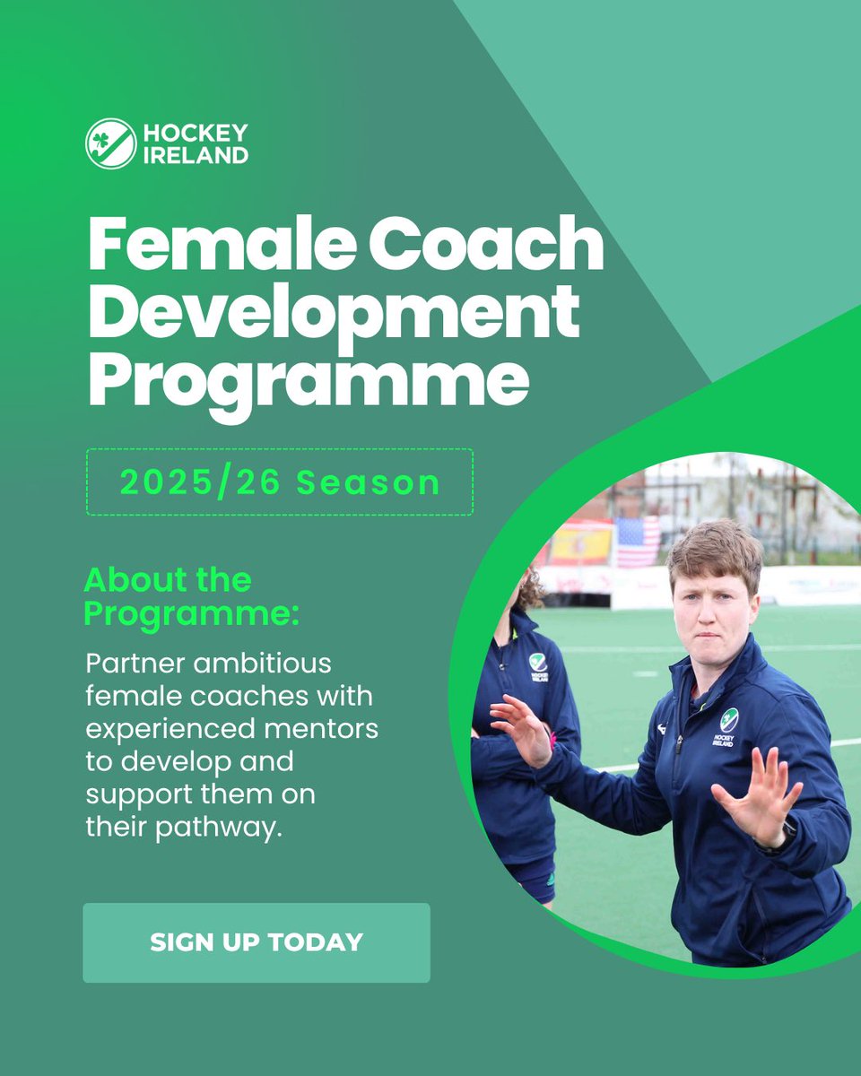 🚨 Calling all ambitious female coaches! 🚨

We're excited to launch our Female Coach Development Programme for the 2025/26 season — designed to support and guide female coaches through mentorship, development, and hands-on experience. 💪🏑

Are you:
✅ Actively coaching in the