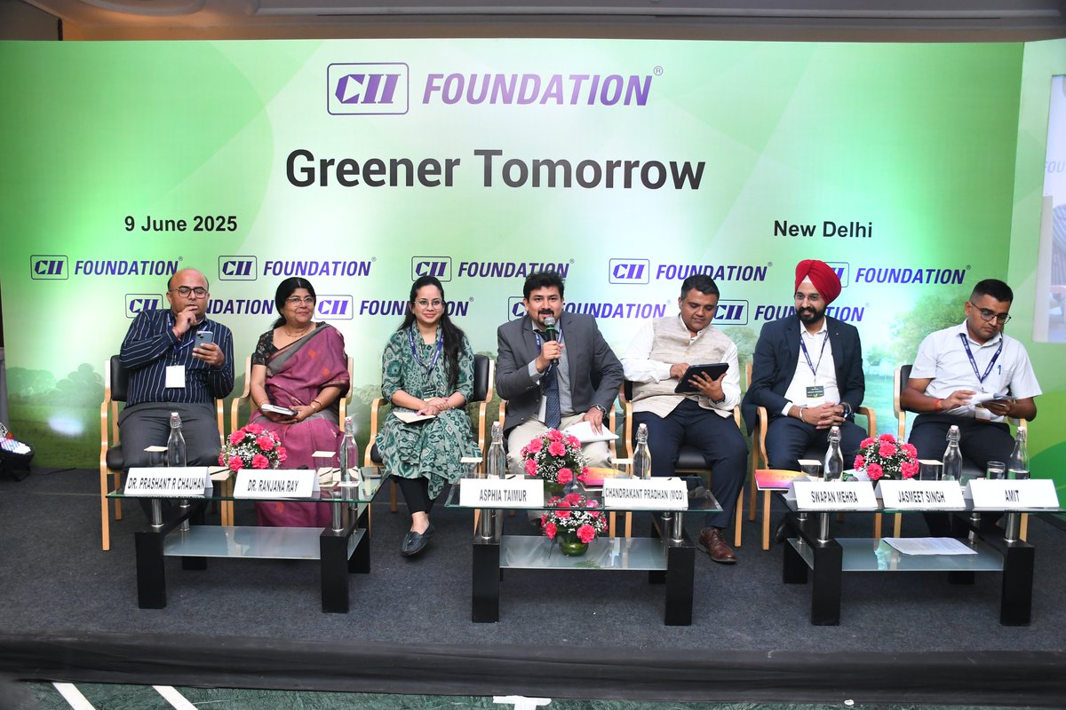 CIIFoundation's tweet photo. 🌿 Thank you for being part of #GreenerTomorrow 🌿

Organised by CII Foundation on the occasion #WorldEnvironmentDay2025, the #GreenerTomorrow conference brought together policymakers, industry leaders, grassroots champions &amp; youth eco-advocates. https://t.co/vfhZwMHmCA