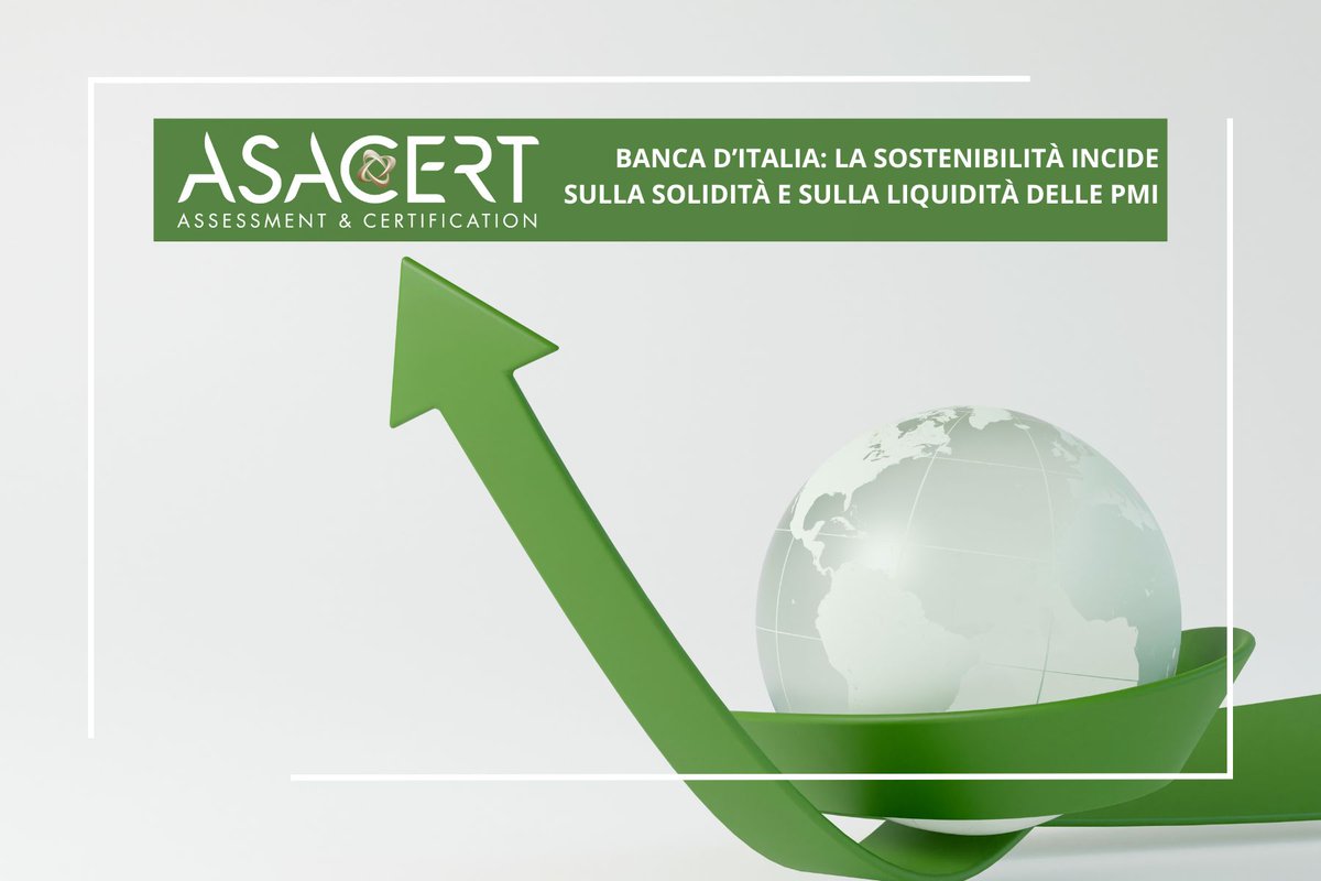 Banca d’Italia: la #sostenibilità incide su solidità e liquidità delle #PMI

👉 Con ASACERT, la sostenibilità diventa un #asset strategico, misurabile e riconosciuto.

Scopri di più 👉 bit.ly/45jt8L6

#ASACERT #credito #Bankitalia #transizioneecologica #ESG #finanza