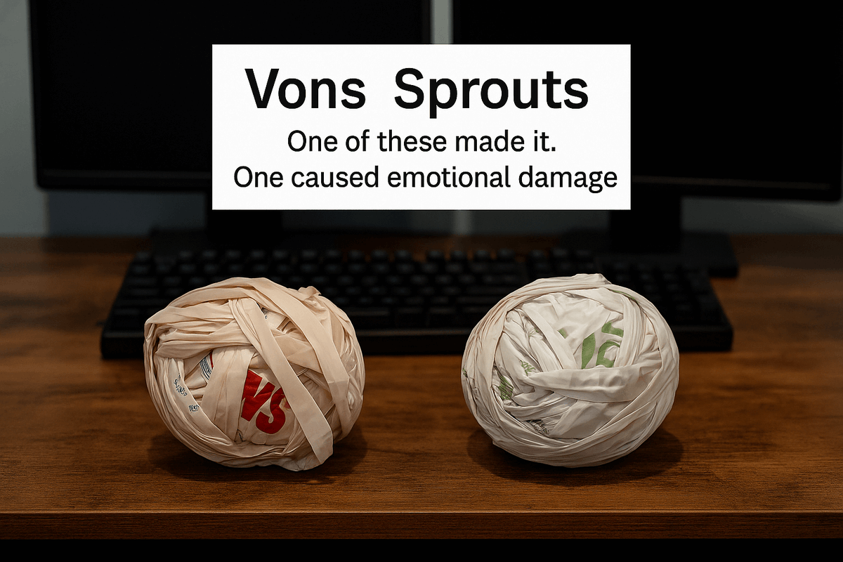 thedanshea's tweet photo. Tested bags from Vons and Sprouts to see which loops better as plarn.

Vons = strong, stretchy, shockingly loyal.
Sprouts = elegant until it crumbled under pressure.
One made it. One caused emotional damage.

DM “loop test” if you want the full post.

#EcoHustle #PlarnLife https://t.co/k3bBYrctDT