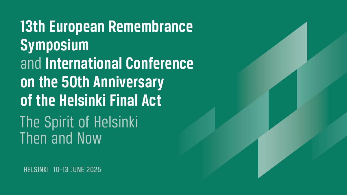 enrs_eu's tweet photo. 📍Live from Helsinki: The 13th European Remembrance Symposium kicks off today, marking 50 years since the Helsinki Final Act. Join global voices reflecting on its legacy & relevance in today’s shifting world.
🎥 Watch live at 16:45 CET on the ENRS YouTube channel https://t.co/4pFnjHmz2B