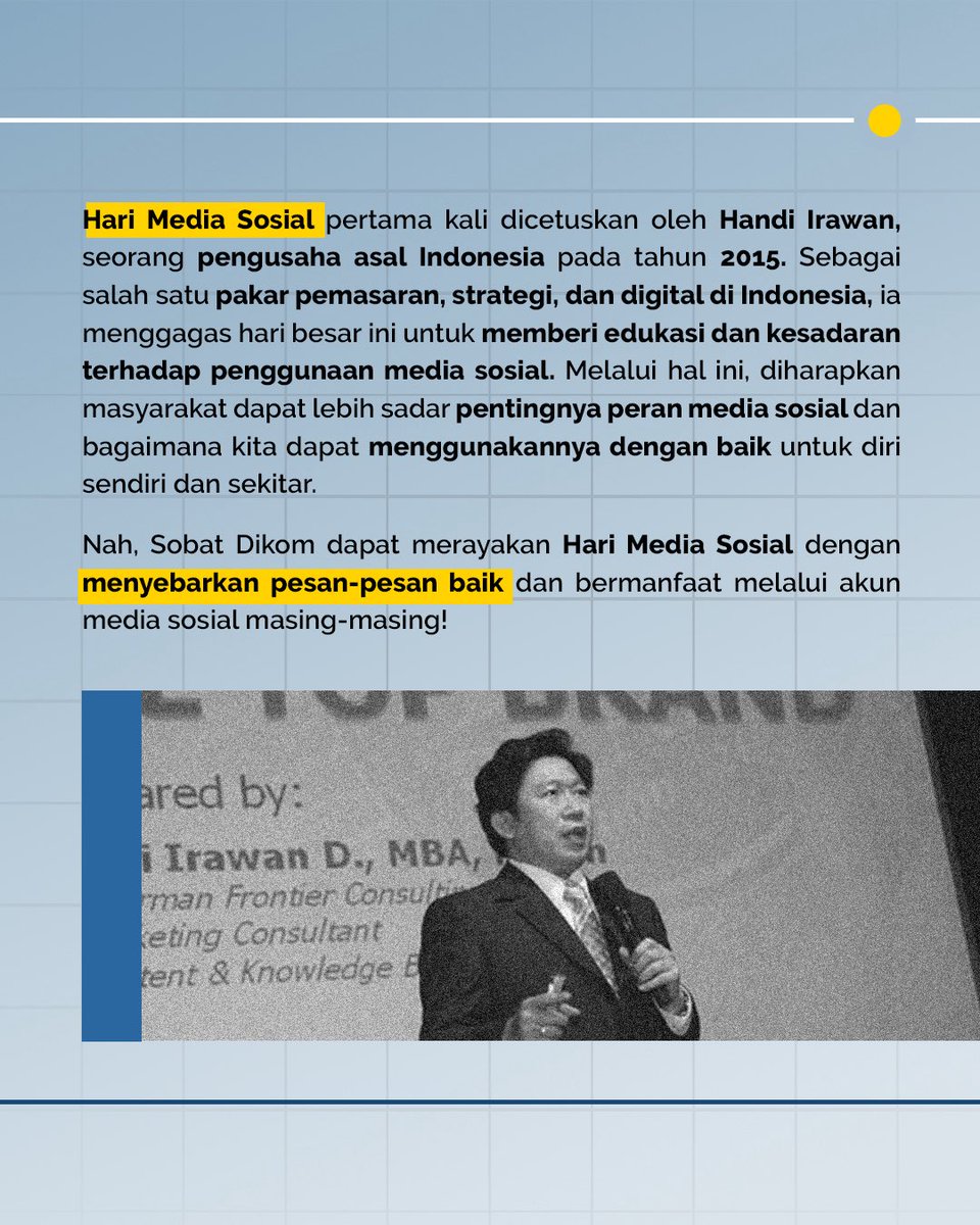 dikomugm's tweet image. Selamat Hari Media Sosial, Sobat Dikom! 📲🙌🏻

Yuk gunakan media sosial dengan bijak dan baik 🤩

#DikomUGM #FisipolUGM #UGMYogyakarta