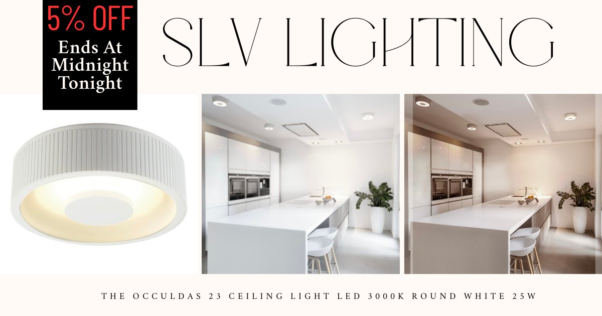 downlightsdirec's tweet image. 5% Discount ends at Midnight TONIGHT, Tuesday 10th June 2025!!

Don't miss out on the chance to save on the stunning SLV Lighting Range 
#downlightsdirect #SLVLighting #discount #lighting #lights #downlights #walllights #ceilinglights #outdoorlighting #endsatmidnight #countdown