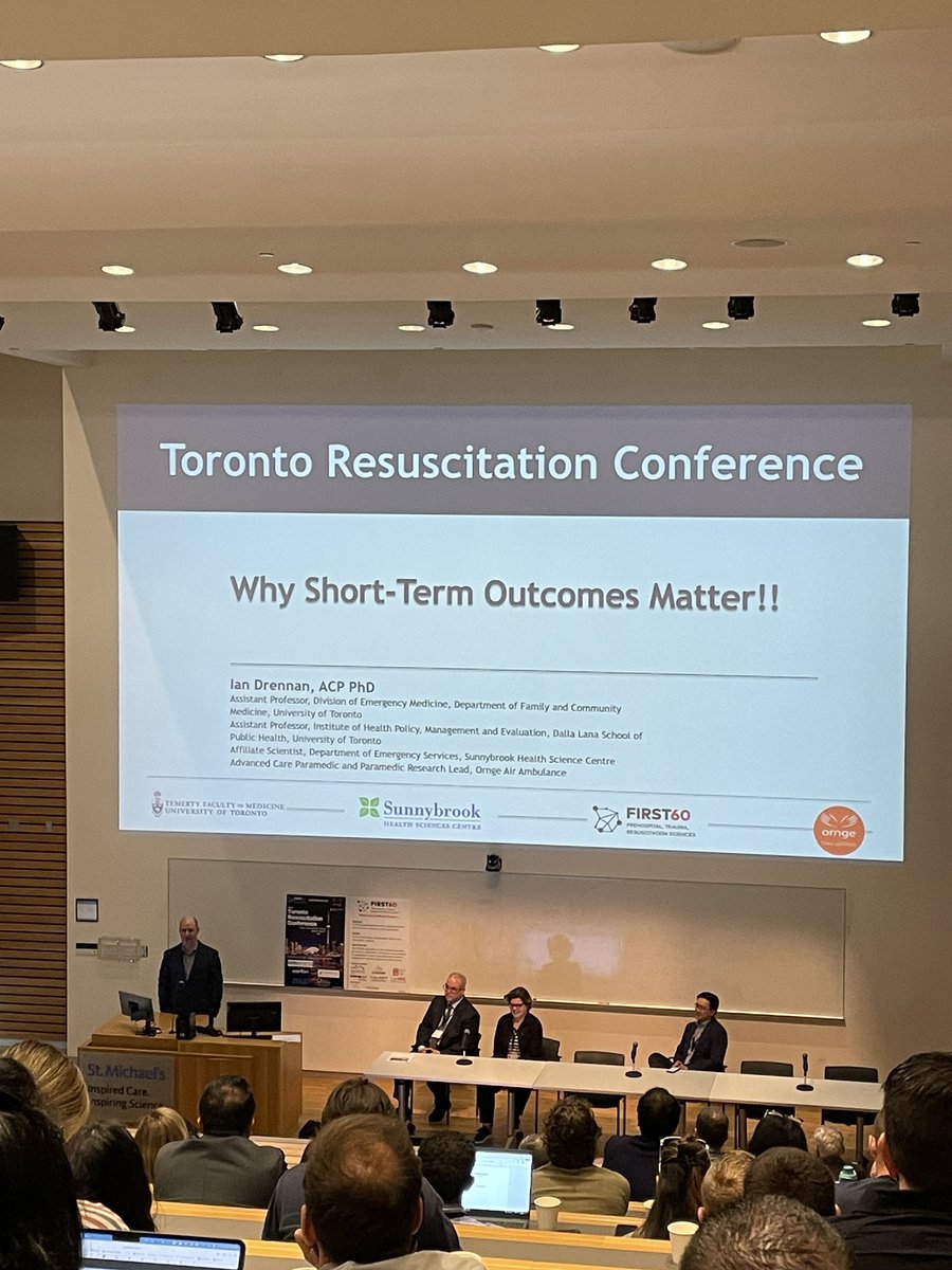 We’re now hearing from Dr. <a href="/IanR_Drennan/">Ian Drennan</a> about Revolutionizing Prehospital Cardiac Arrest Resuscitation.

<a href="/FIRST60_resus/">FIRST60</a>
