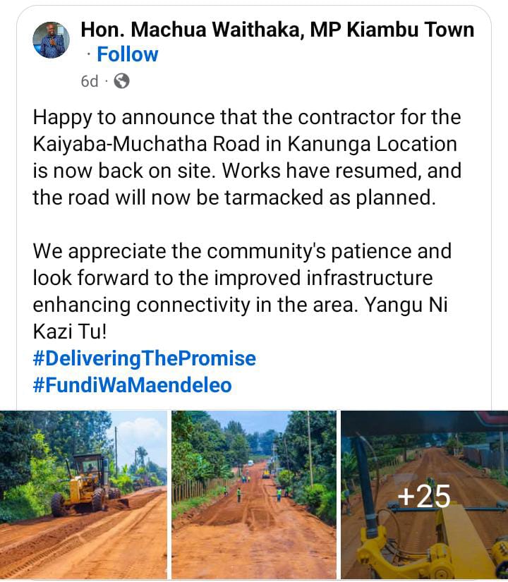 TruthfullBoy's tweet image. Whether rural or urban, all Kenyans deserve smooth roads. Contractors Wako Site is proof that action has replaced excuses. 

Roads will drive agriculture, business, and education forward. Ruto’s focus on results is working. #WantamRoadProjects