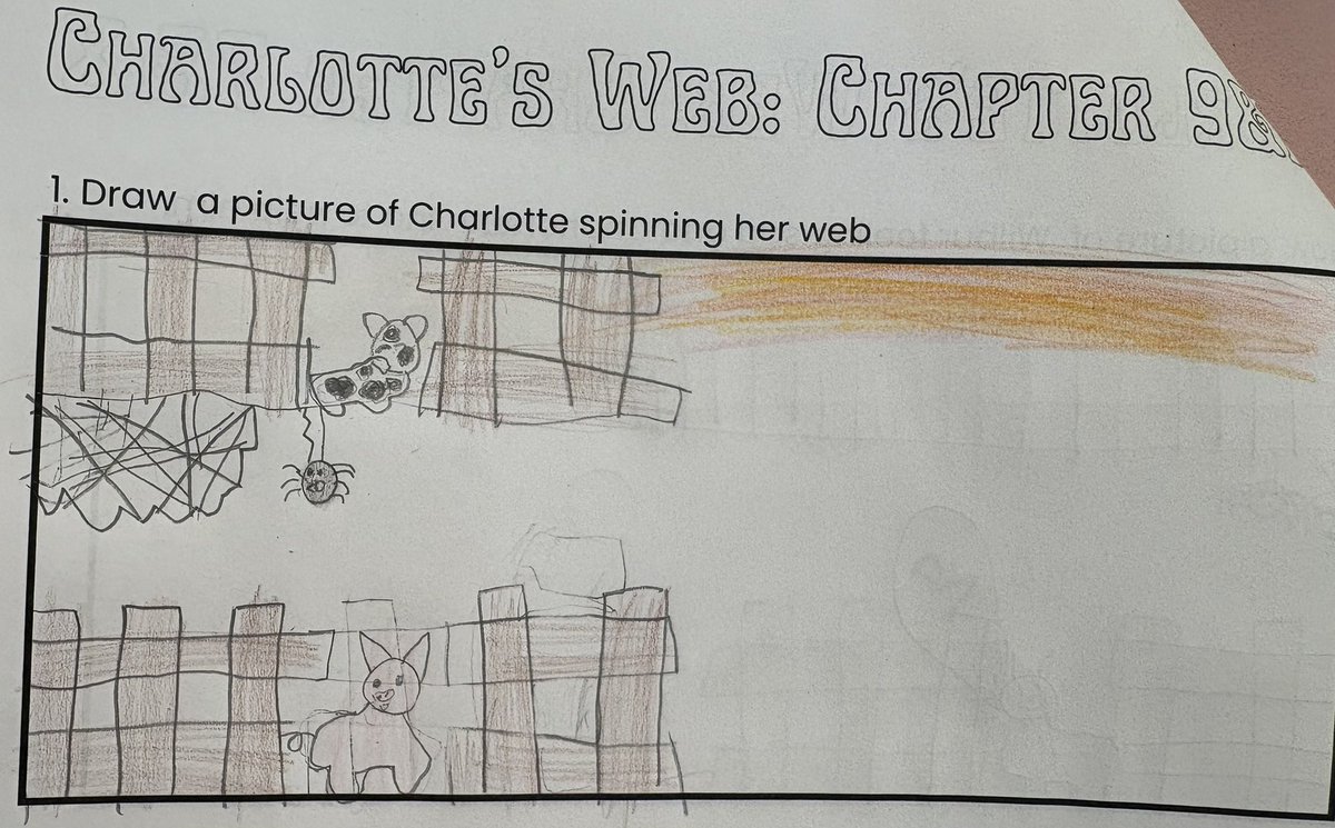 We’re having so much fun listening to Charlotte’s Web and illustrating all the silly, memorable moments! 🐽🕷️🐑🐀 <a href="/PrincePeaceOCSB/">Prince of Peace School</a>