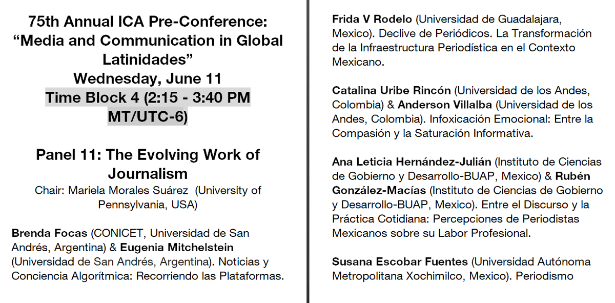 El cambiante trabajo del periodismo. Mañana miércoles. Por zoom.
📝Registro sin costo en: docs.google.com/forms/d/e/1FAI…
<a href="/celestewagnerr/">celeste ☆☆</a>