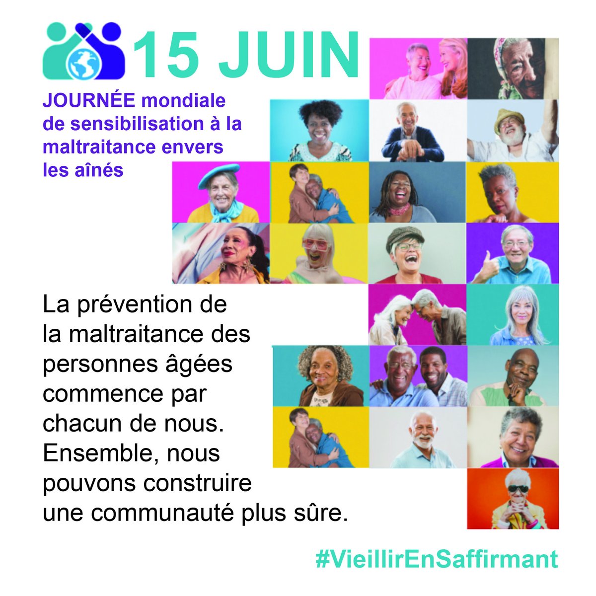 Les attitudes âgistes contribuent à la maltraitance, laissant croire qu’il est acceptable d’ignorer ou de contrôler la personne âgée. Nous partageons la responsabilité de remettre en cause les attitudes âgistes lorsque nous les voyons!
#VieillirEnSaffirmant #aînés #CAH