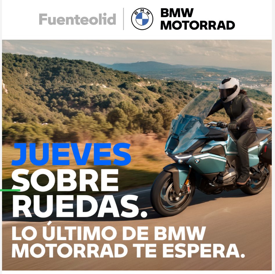 FuenteolidMoto_'s tweet photo. Te invitamos a un evento muy especial.
 En primicia la nueva BMW R 1300 RT. 
Además, descubrirás todo el catálogo 2025 para equiparte con estilo
Te esperamos en nuestras nuevas instalaciones en C/ Ciudad de la Habana, 69 Valladolid
📅  Jueves, 12 de junio – A partir de las 20.00h https://t.co/42o506U27x