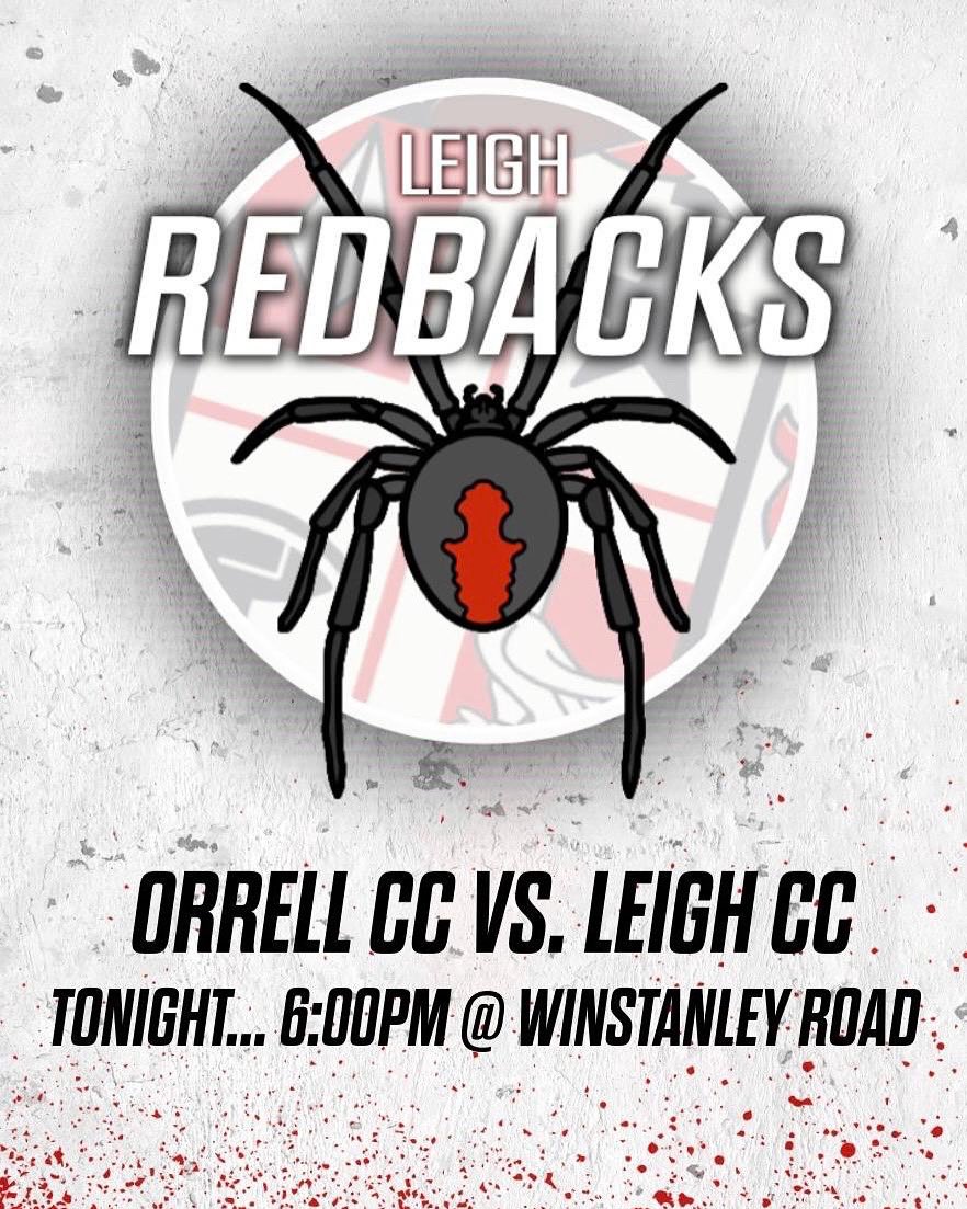 2nd XI T20 action tonight, come on the Redbacks 🕷️

🔴🕷️ #LeighCC
