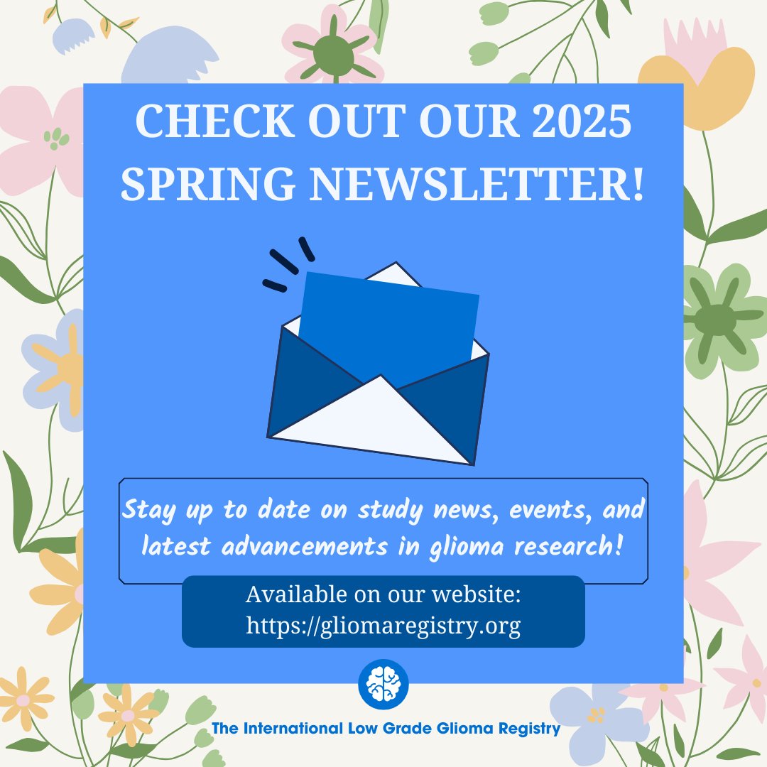 a_e_heffernan's tweet image. Have you read @gliomaregistry’s 2025 Spring Newsletter yet? Download it on our website (gliomaregistry.org), or email us at glioma@yale.edu to receive a copy!