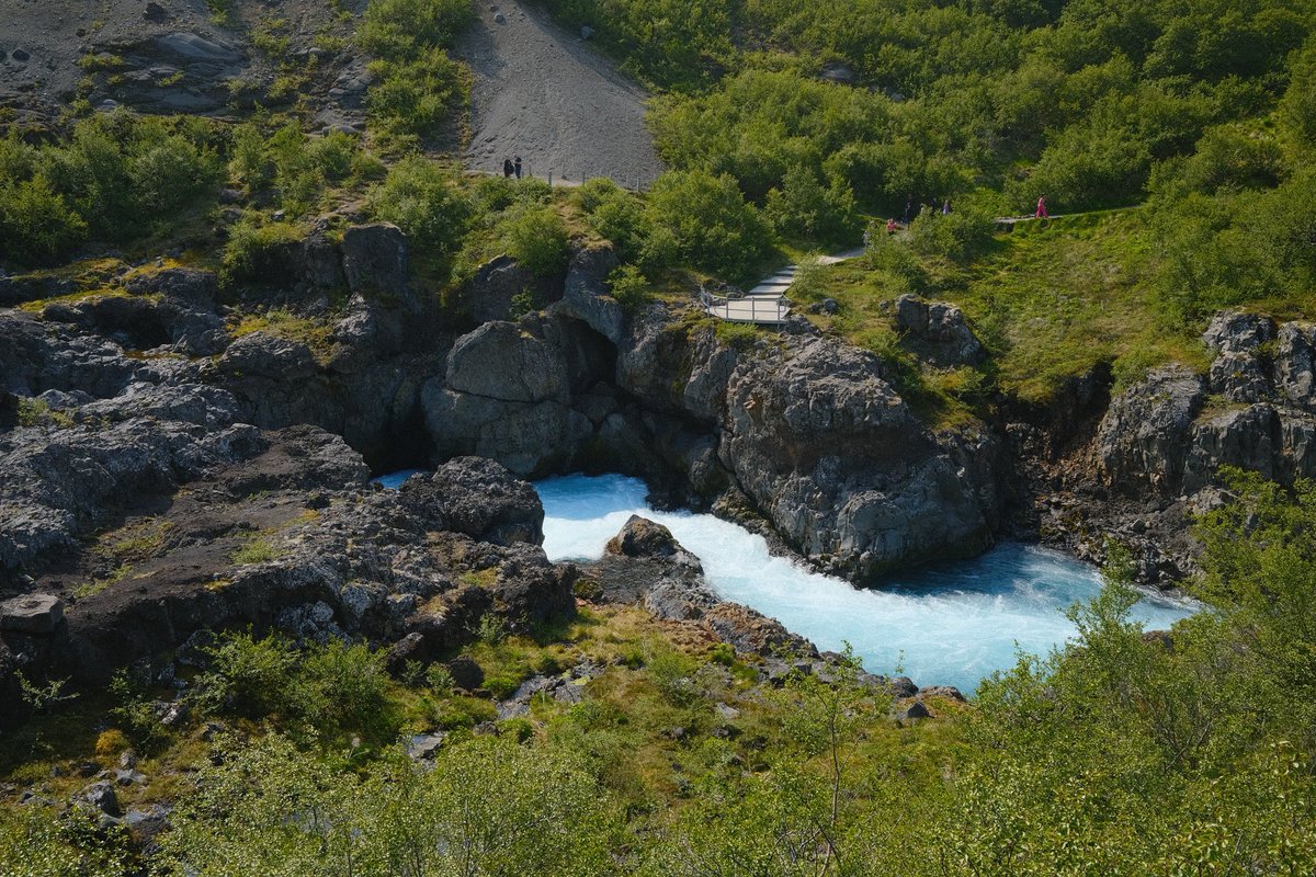 Hraunfossar Waterfalls, Iceland.