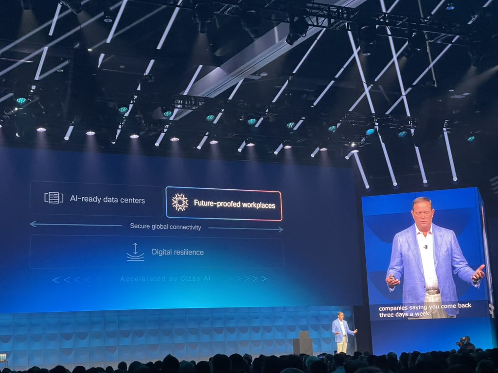 Melody Brue (@melodybrue) on Twitter photo Woohoo! We’re finally talking about collaboration and future-proofed workplaces at #CiscoLive. <a href="/jpatel41/">Jeetu Patel</a> coming up next to give the deets. Woohoo! We’re finally talking about collaboration and future-proofed workplaces at #CiscoLive. <a href="/jpatel41/">Jeetu Patel</a> coming up next to give the deets.