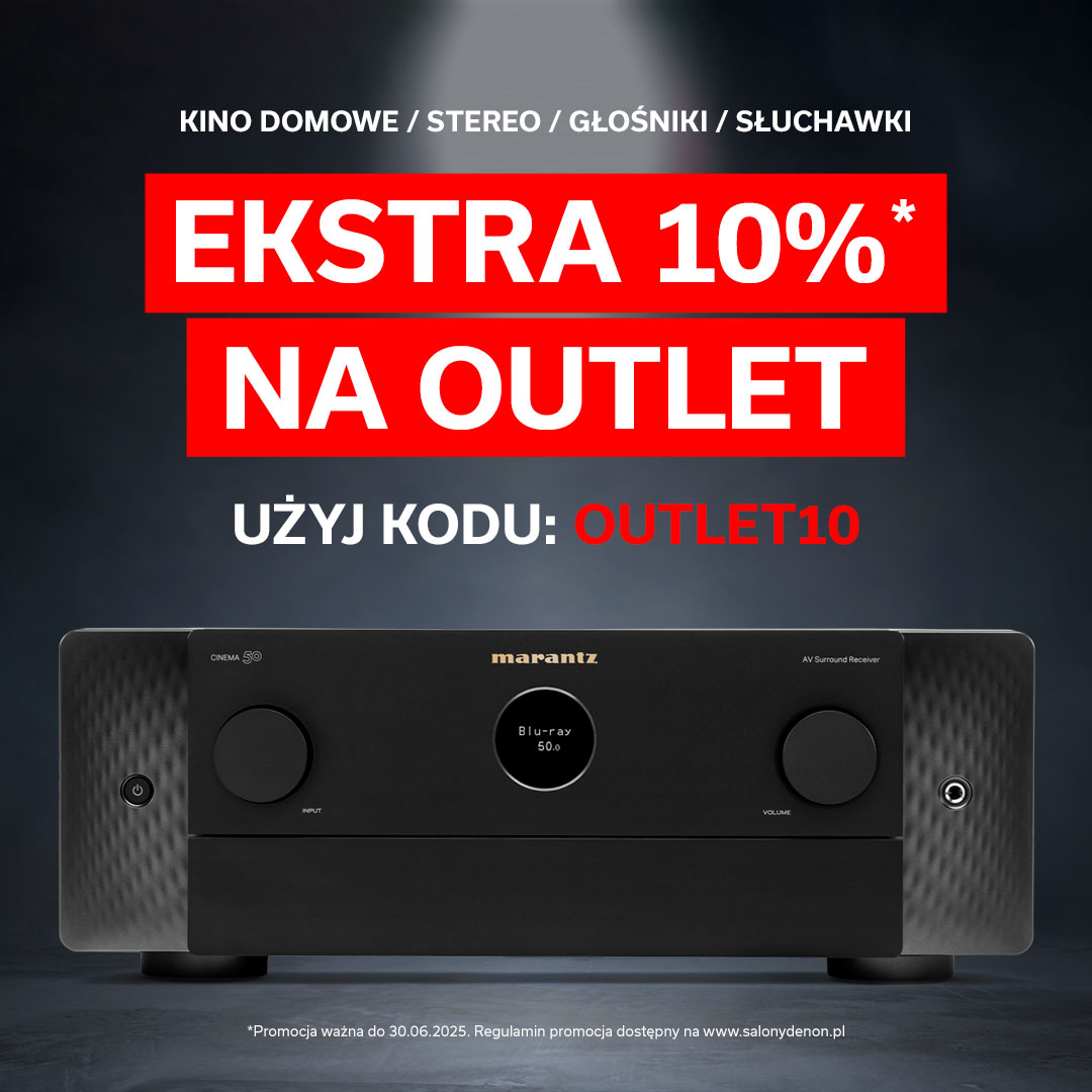 10% rabatu z kodem: OUTLET10
Sprawdź: salonydenon.pl/96-outlet

#audio #video #music #muzyka #outlet #promo #kinodomowe #stereo #sluchawki