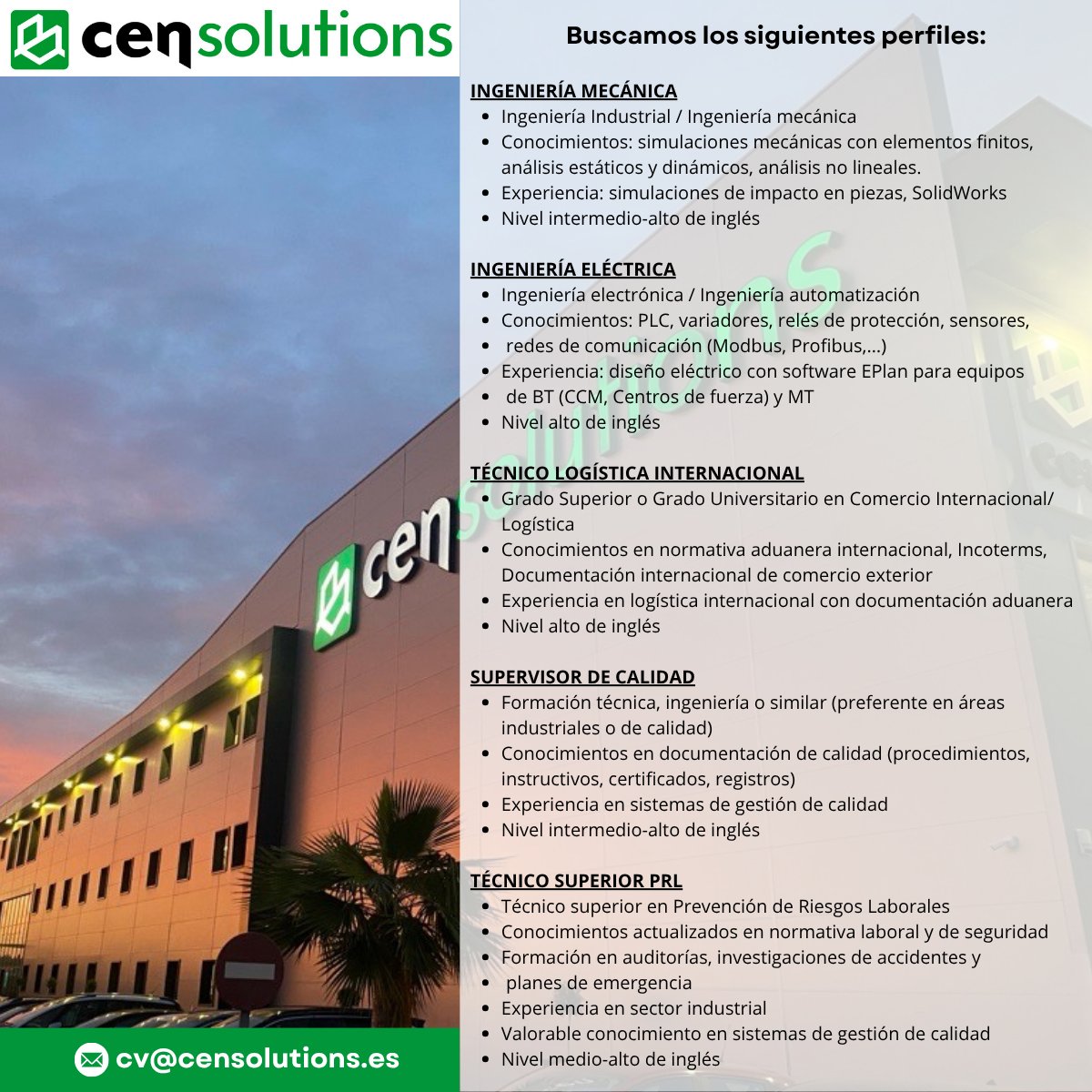 CEN Solutions (@cen_solutions) on Twitter photo 📢 ÚNETE A NUESTRO EQUIPO!
En <a href="/cen_solutions/">CEN Solutions</a> buscamos profesionales como tú! Ampliamos equipo. ¿Te unes a nosotros? 💚⚡ 📢 ÚNETE A NUESTRO EQUIPO!
En <a href="/cen_solutions/">CEN Solutions</a> buscamos profesionales como tú! Ampliamos equipo. ¿Te unes a nosotros? 💚⚡