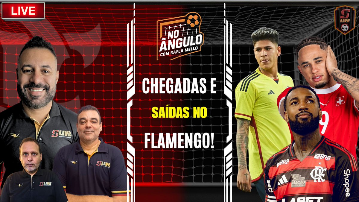 S1 LIVE (@s1_live) on Twitter photo 🚨 ATENÇÃO! Nesta 3ªfeira (10) - ÀS 11H - tem o programa NO ÂNGULO com Allan Abi Madi (<a href="/AllanMadi/">Allan Abi Madi</a>) - <a href="/raflamello81/">RaFla Mello</a> e André Rocha (<a href="/anunesrocha/">André Rocha</a>)! Discussões e opiniões de peso.
⚡ ÚLTIMAS DO MERCADO!
👉 OKAFOR E CARRASCAL CHEGANDO?
👉 FLA TEM OUTRAS OPÇÕES!
👉 GERSON FALA COM 🚨 ATENÇÃO! Nesta 3ªfeira (10) - ÀS 11H - tem o programa NO ÂNGULO com Allan Abi Madi (<a href="/AllanMadi/">Allan Abi Madi</a>) - <a href="/raflamello81/">RaFla Mello</a> e André Rocha (<a href="/anunesrocha/">André Rocha</a>)! Discussões e opiniões de peso.
⚡ ÚLTIMAS DO MERCADO!
👉 OKAFOR E CARRASCAL CHEGANDO?
👉 FLA TEM OUTRAS OPÇÕES!
👉 GERSON FALA COM