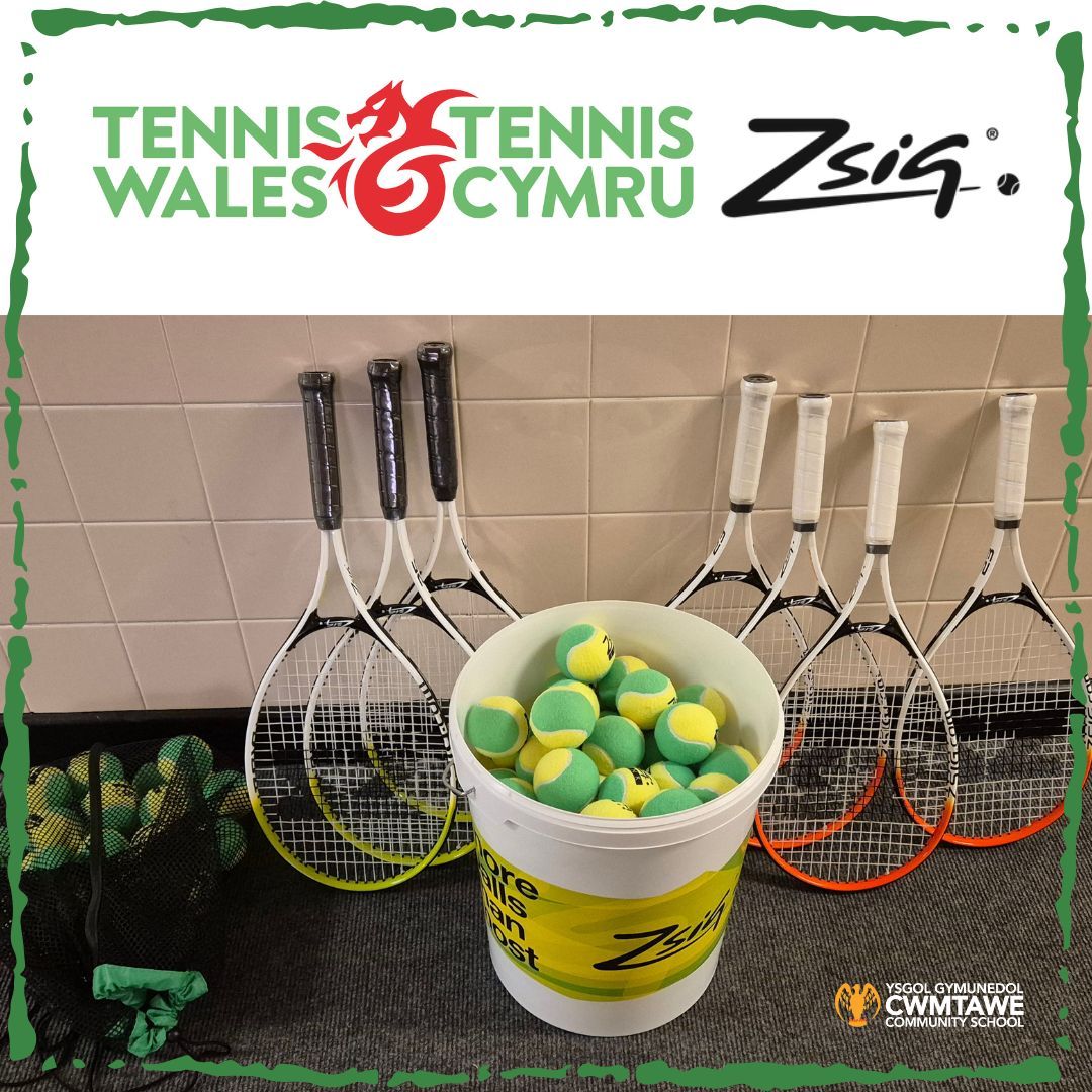 Many thanks to <a href="/tenniswales/">Tennis Wales</a> and <a href="/ZsigSports/">Zsig</a> for the tennis equipment. On completion of staff training, we've been given £250 worth of vouchers to spend.