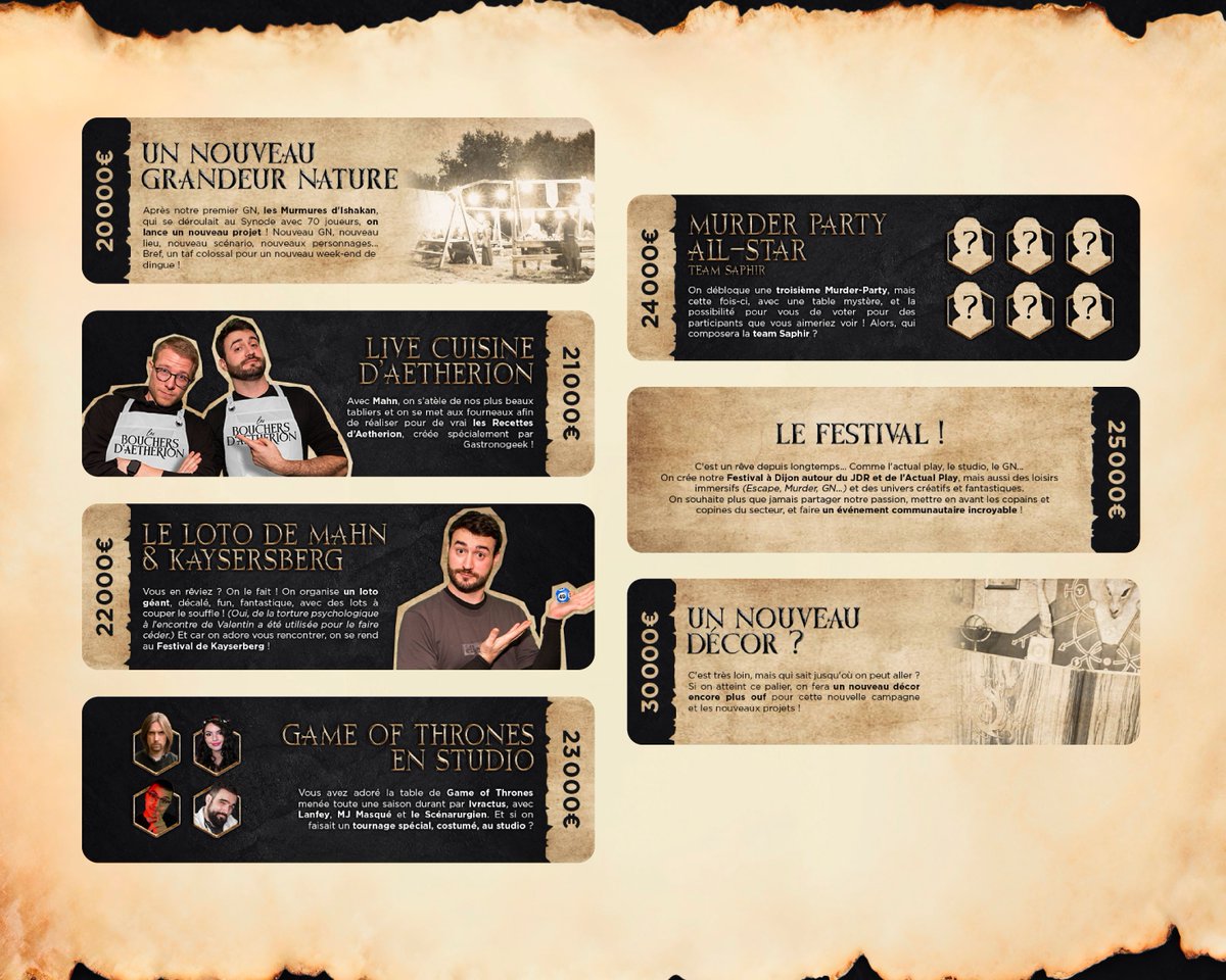 10 000€ !!! Vous l'avez fait, on a atteint l'objectif initial du financement 😱

La prochaine campagne d'Aetherion est assurée, mais il nous reste pleins d’objectifs  trop trop cools à débloquer. Et puis on vous réserve encore plein de surprises...