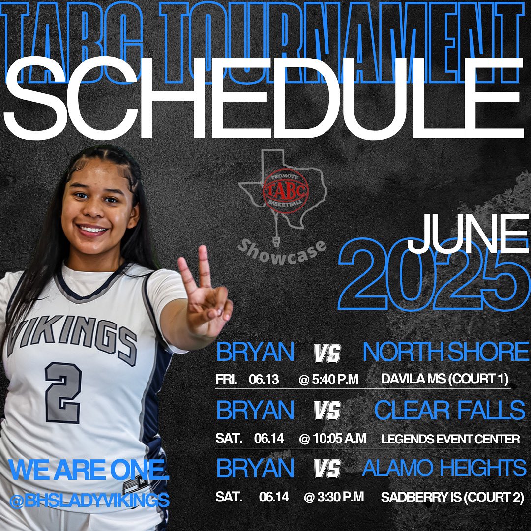ad_hoopz's tweet photo. Here’s my schedule for @Tabchoops! Hope to see you there coaches! #byranhighgirlsbasketball #ladyvikings #weareone @BHSLadyVikings https://t.co/4JMid4A276