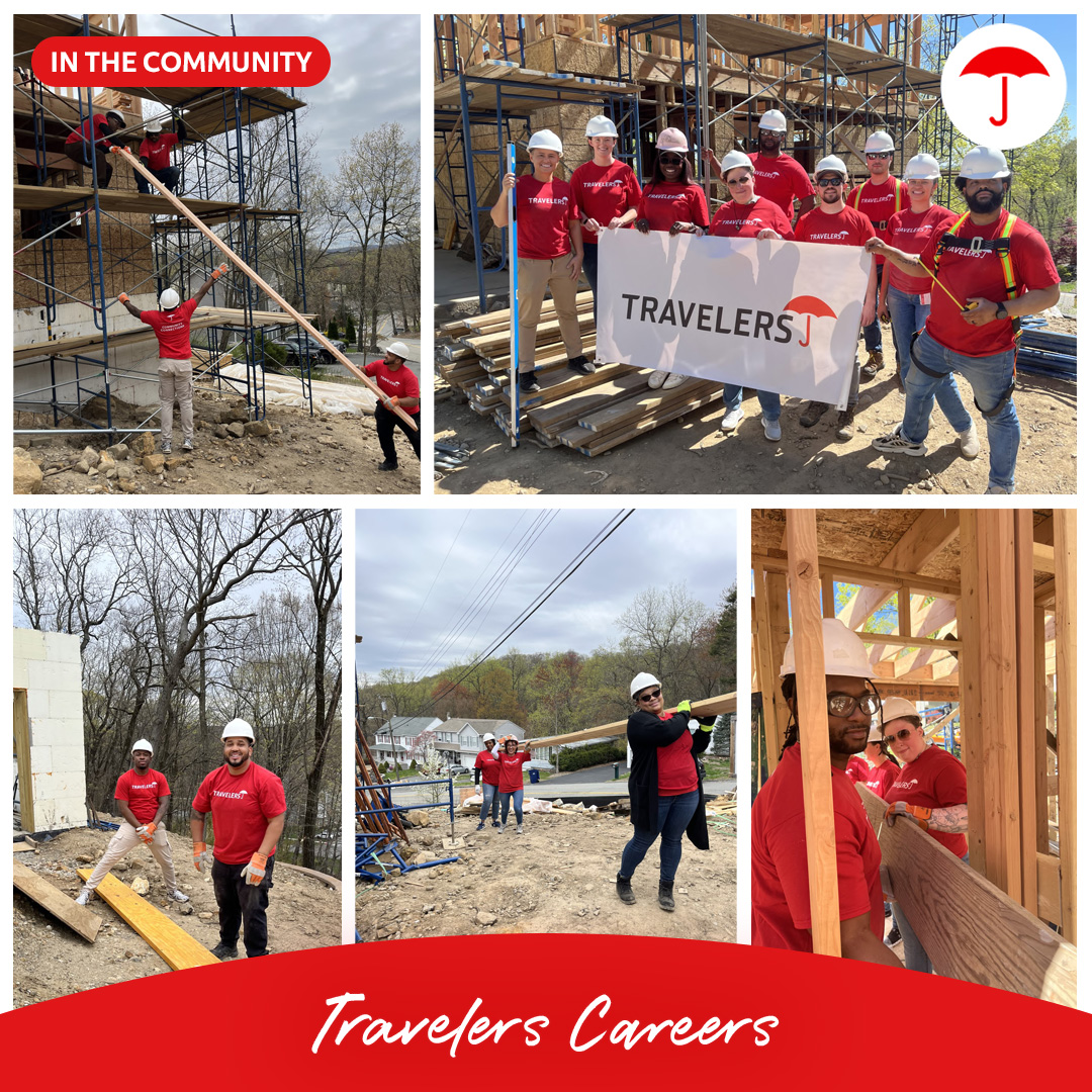 Two teams of Travelers employees collaborated with Morris Habitat for Humanity to help make affordable home ownership a reality, setting up temporary scaffolding &amp; framing for the future home. #TeamTravelers

Learn more about our #CommunityInvolvement: travl.rs/3GOHx7T