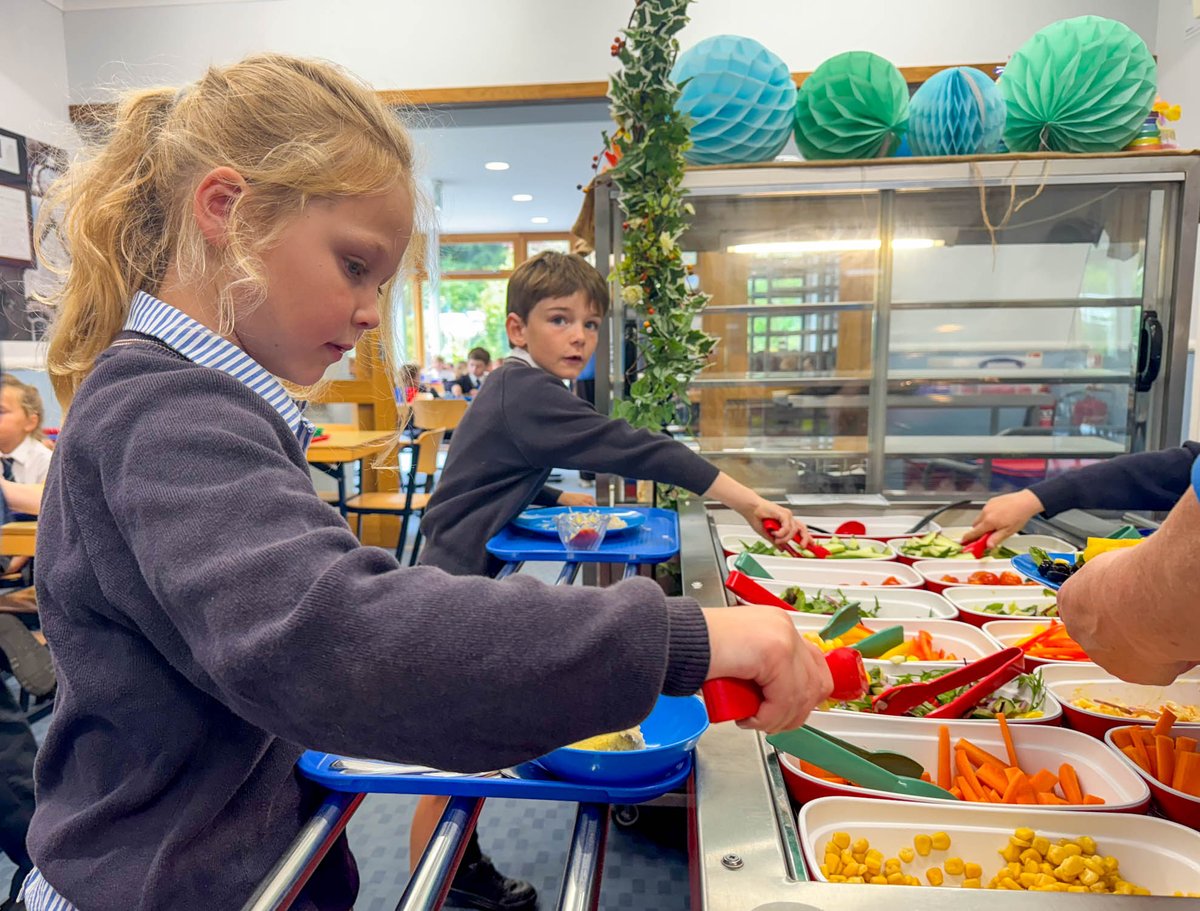 As a part of our transition programme, our Year 2 pupils got a flavour of a Year 3 lunch as they experienced self-service in the Dining Room last week. Pupils in the Pre-Prep all have help with their meal, but as they enter Year 3, have the autonomy to serve their own lunch.