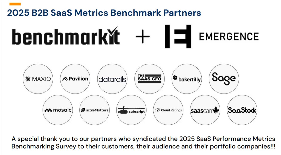 Cloud Ratings (@cloudratings) on Twitter photo Proud to have been a supporting partner to <a href="/Benchmarkitai/">Benchmarkit</a> / <a href="/emergencecap/">Emergence Capital</a> 2025 Benchmarks.
We updated our historical SaaS metrics database to reflect the new report Proud to have been a supporting partner to <a href="/Benchmarkitai/">Benchmarkit</a> / <a href="/emergencecap/">Emergence Capital</a> 2025 Benchmarks.
We updated our historical SaaS metrics database to reflect the new report
